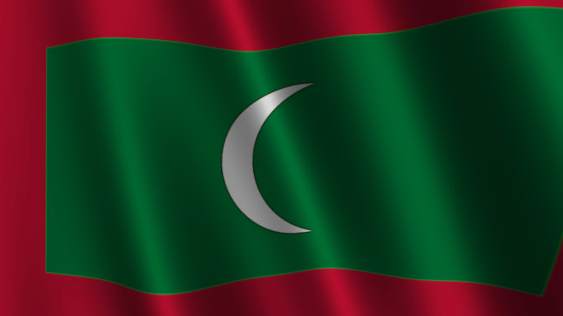 Maldives Union Jack Flag Waving