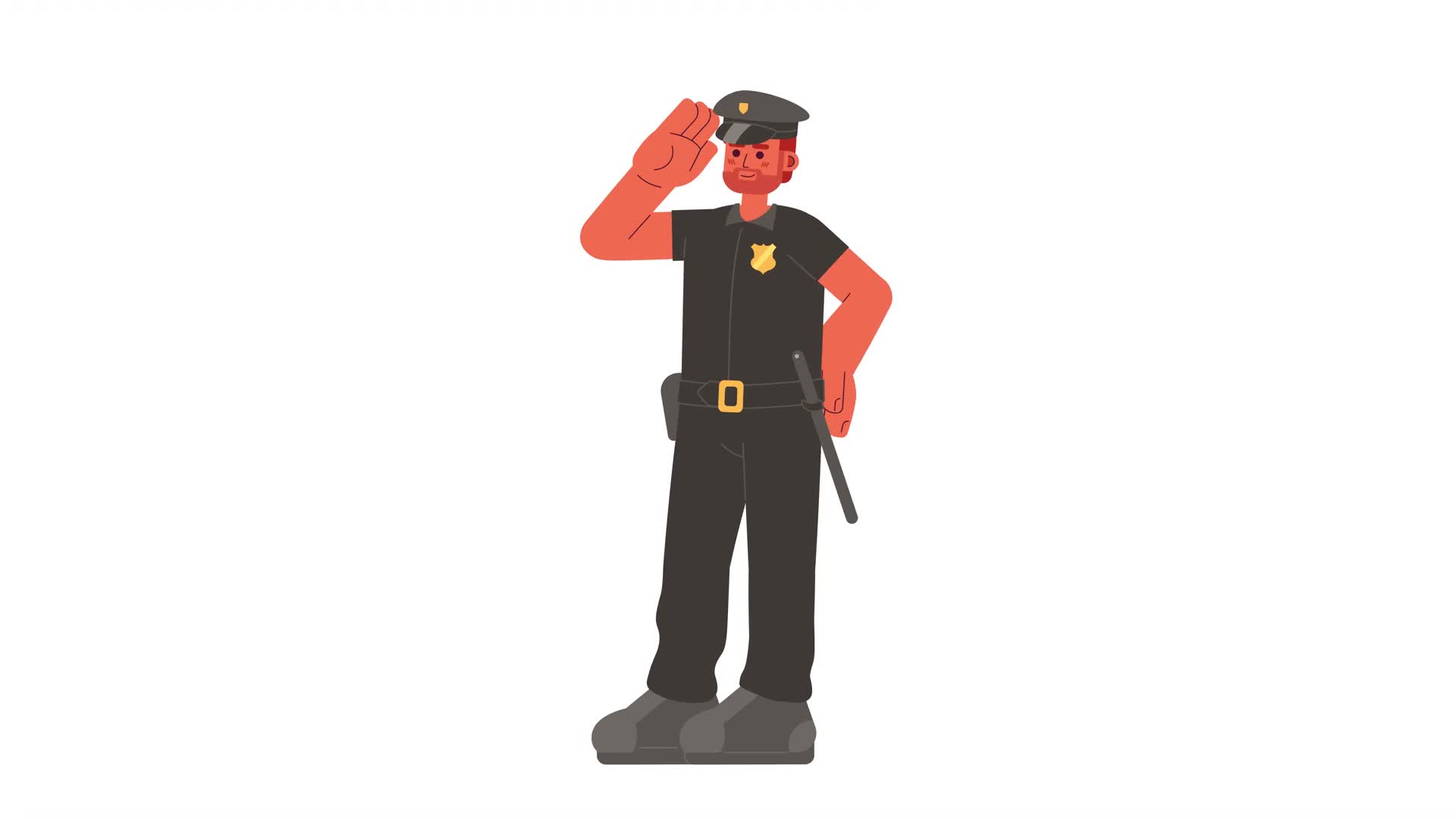 Male Police Officer Smiling