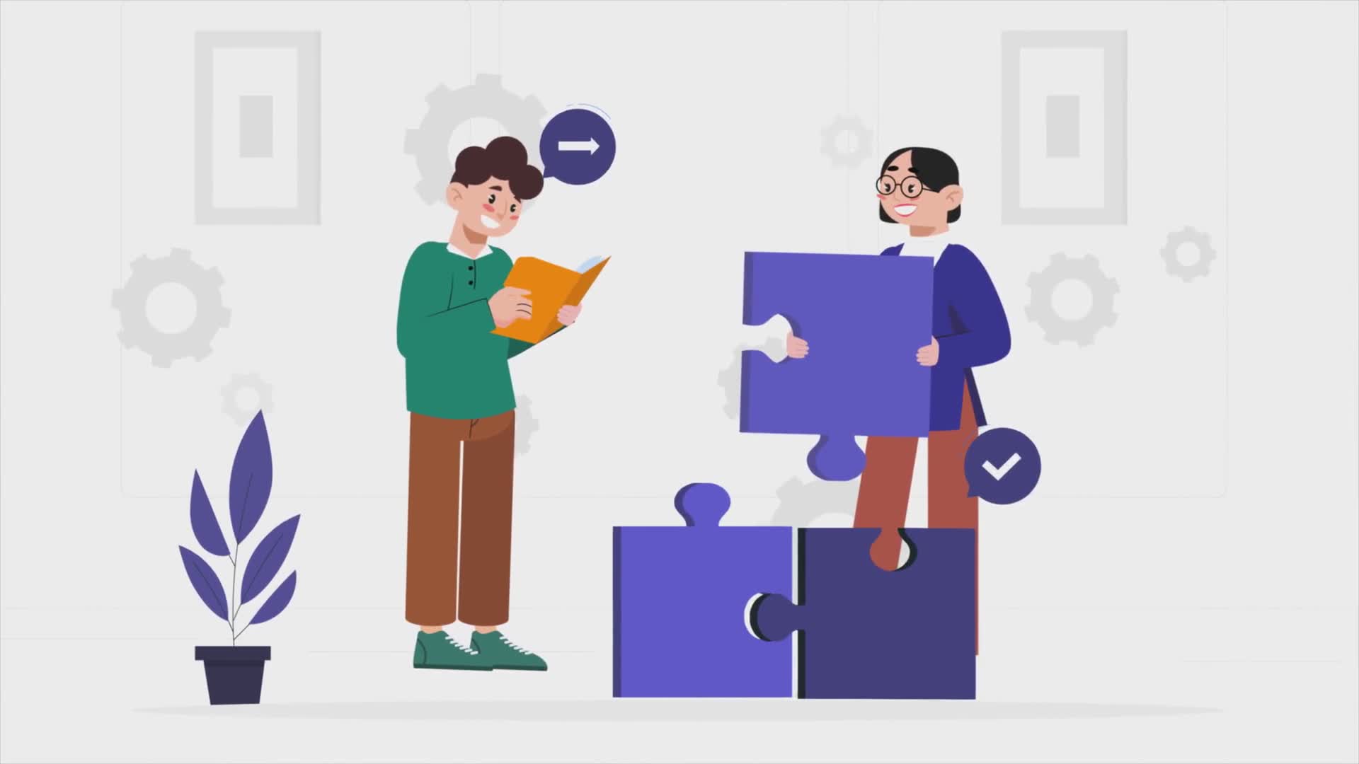 Man And Woman Finding Ideas And Solutions