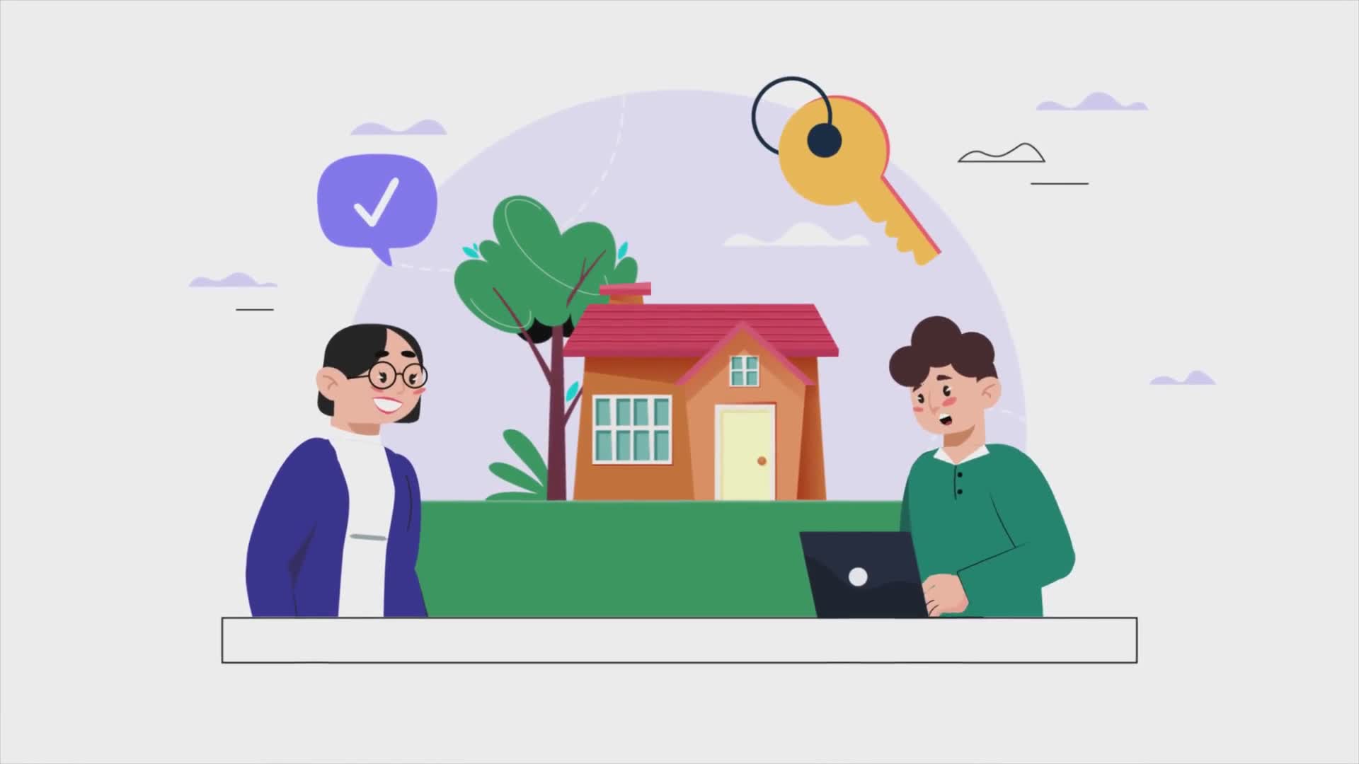 Man And Woman Making A Real Estate Deal