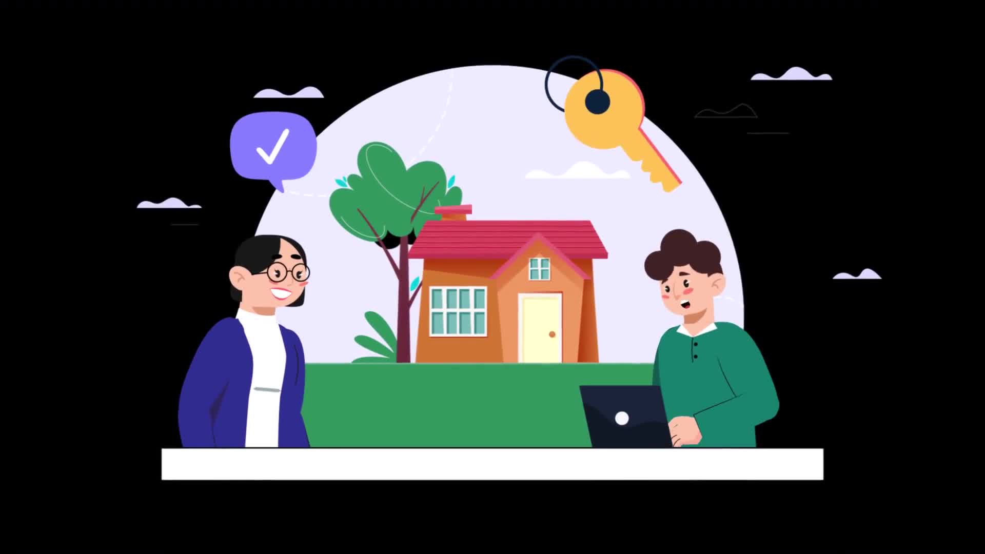 Man And Woman Making A Real Estate Deal On Alpha