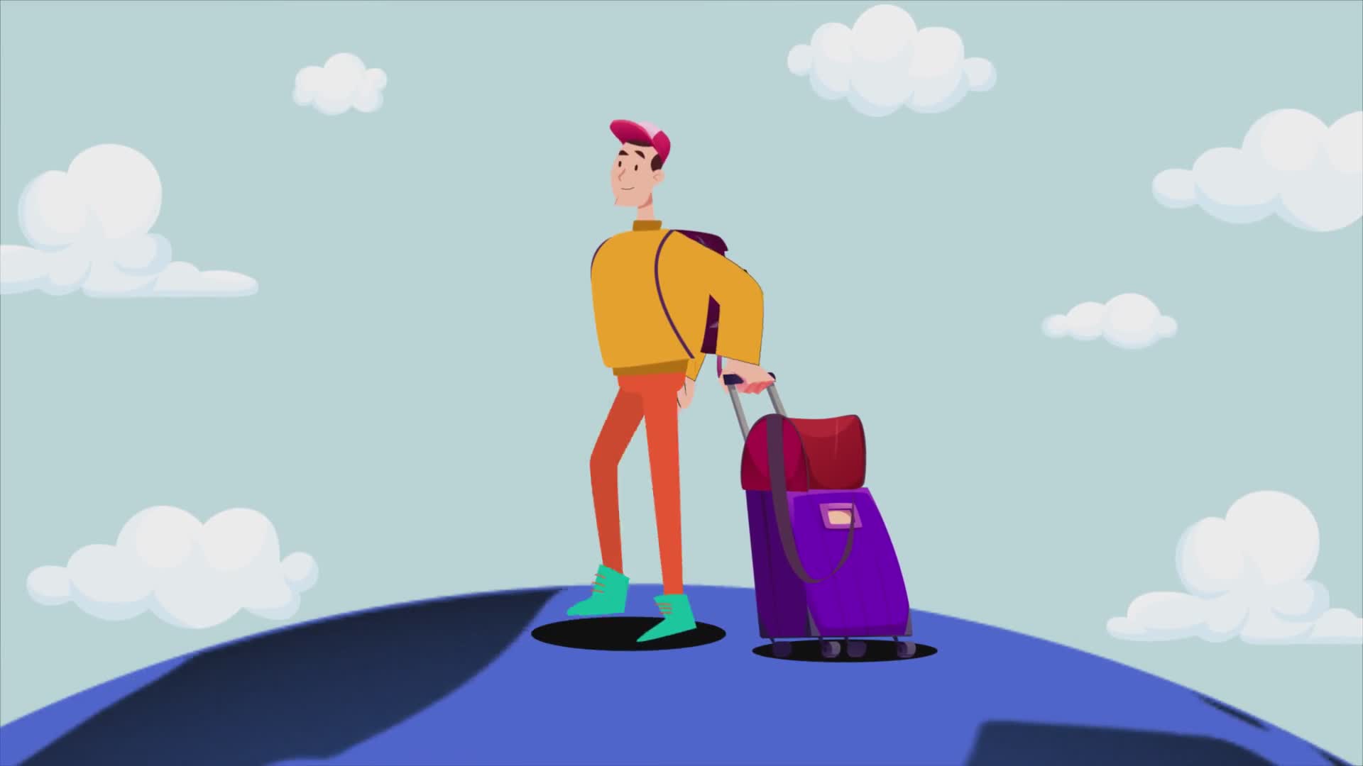 Man Carrying Luggage Going on Trip