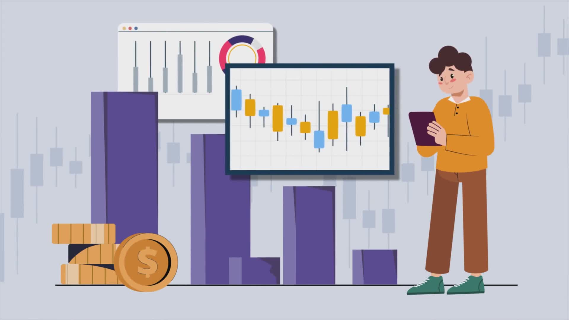 Man Exploring The Financial Markets