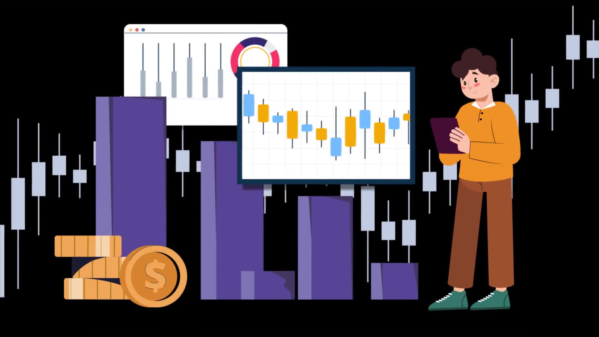 Man Exploring The Financial Markets On Alpha