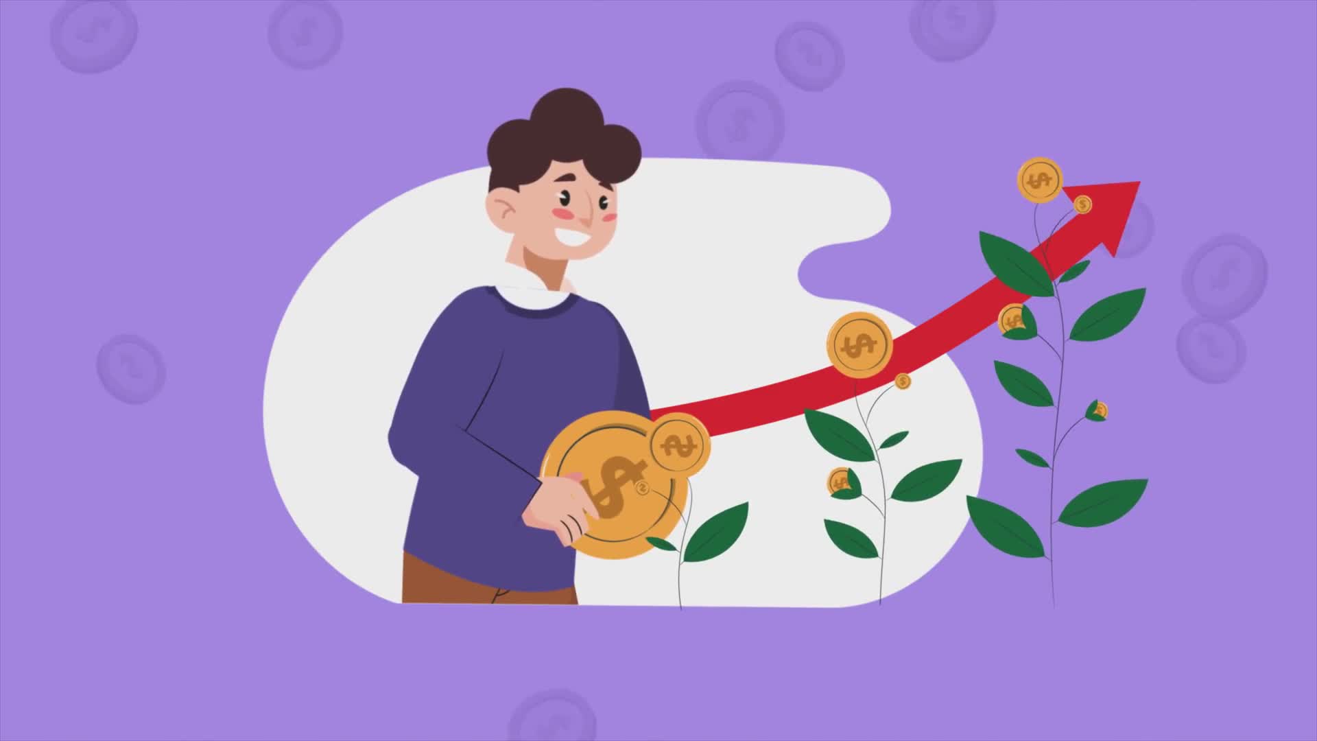 Man Increasing Investment And Economic Growth