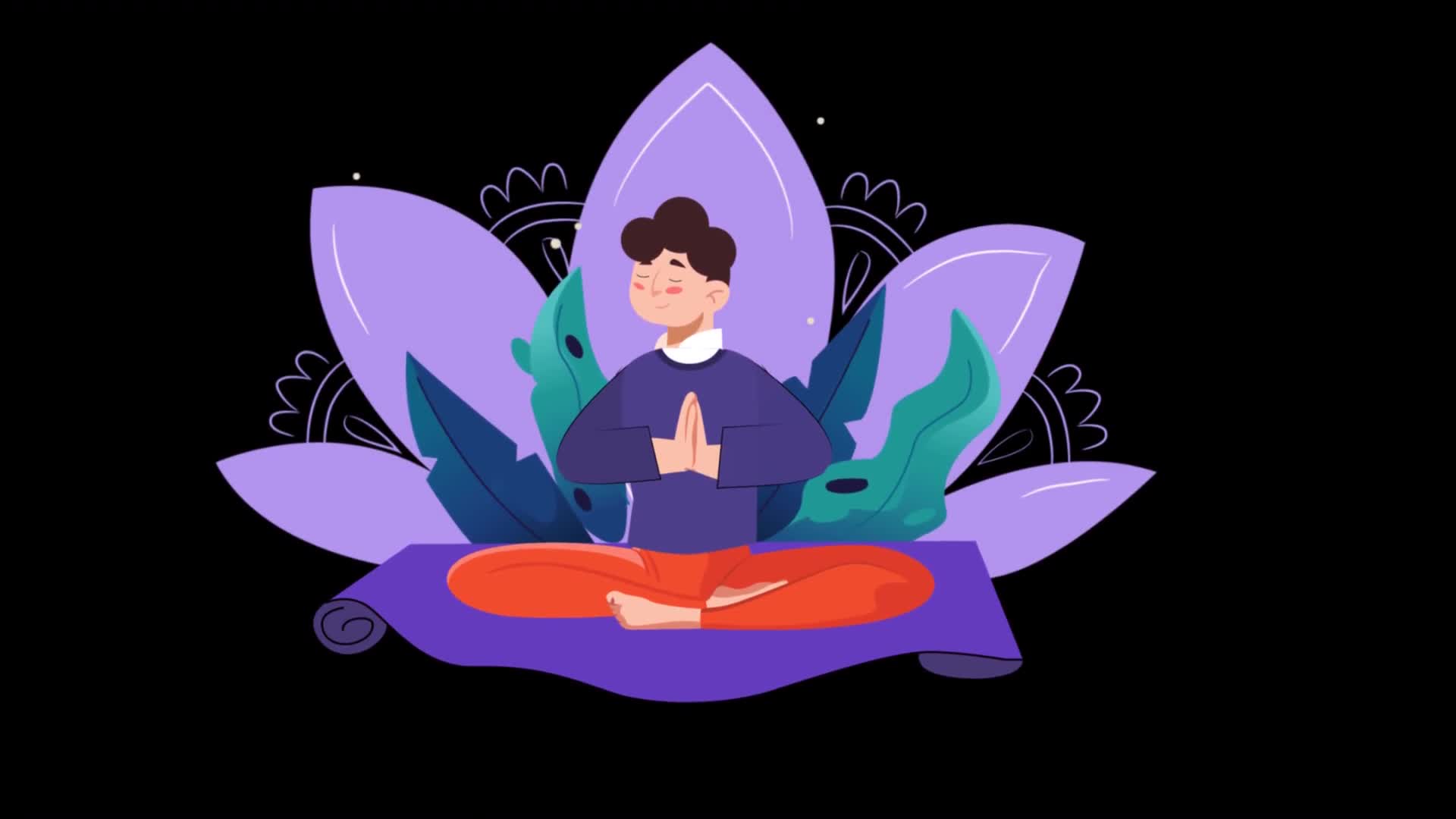 Man Relaxing And Meditating On Alpha