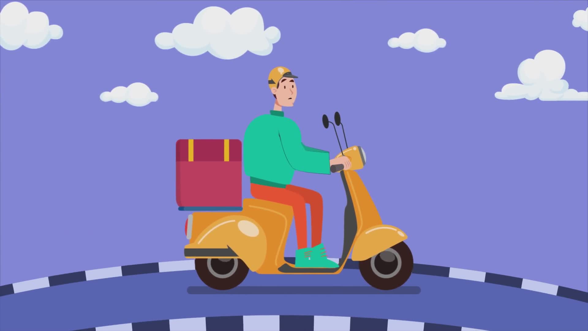 Man Riding Bike on Journey