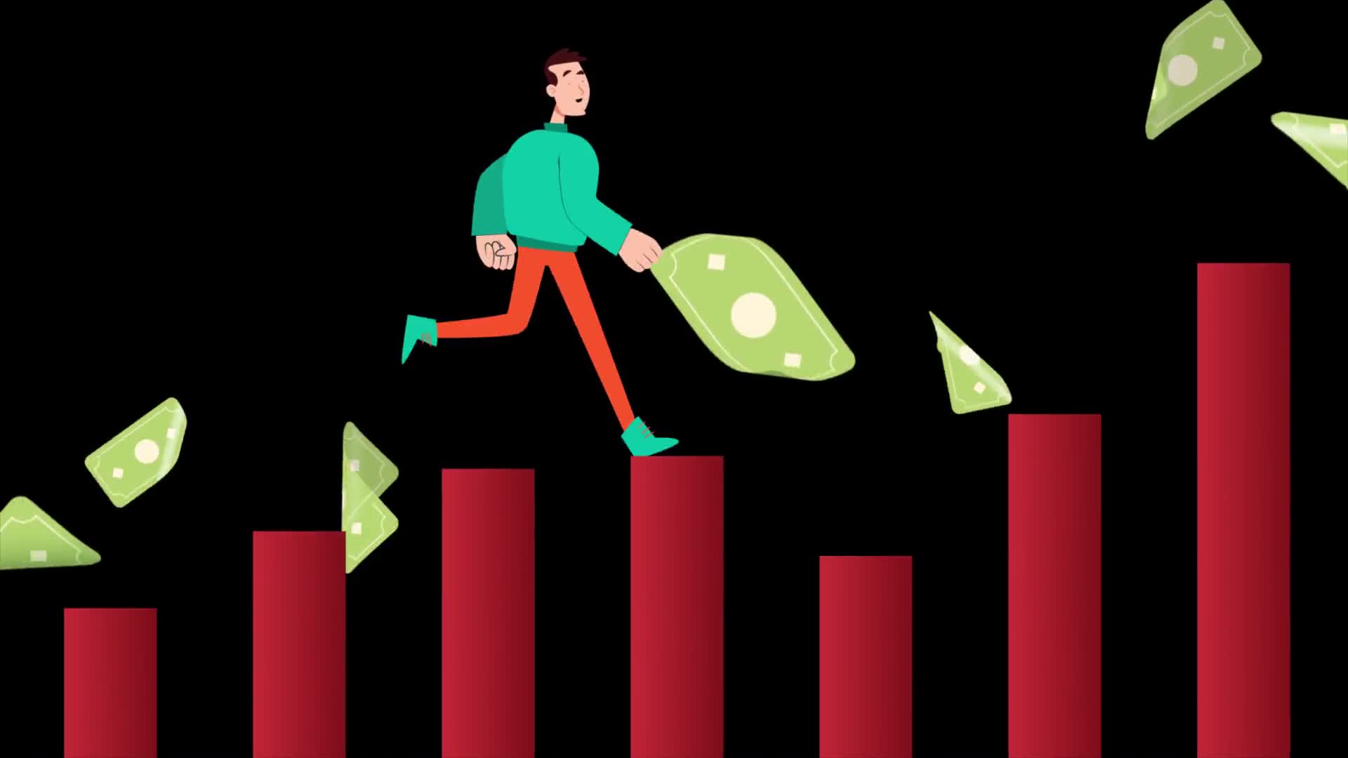 Man Running on Financial Charts On Alpha