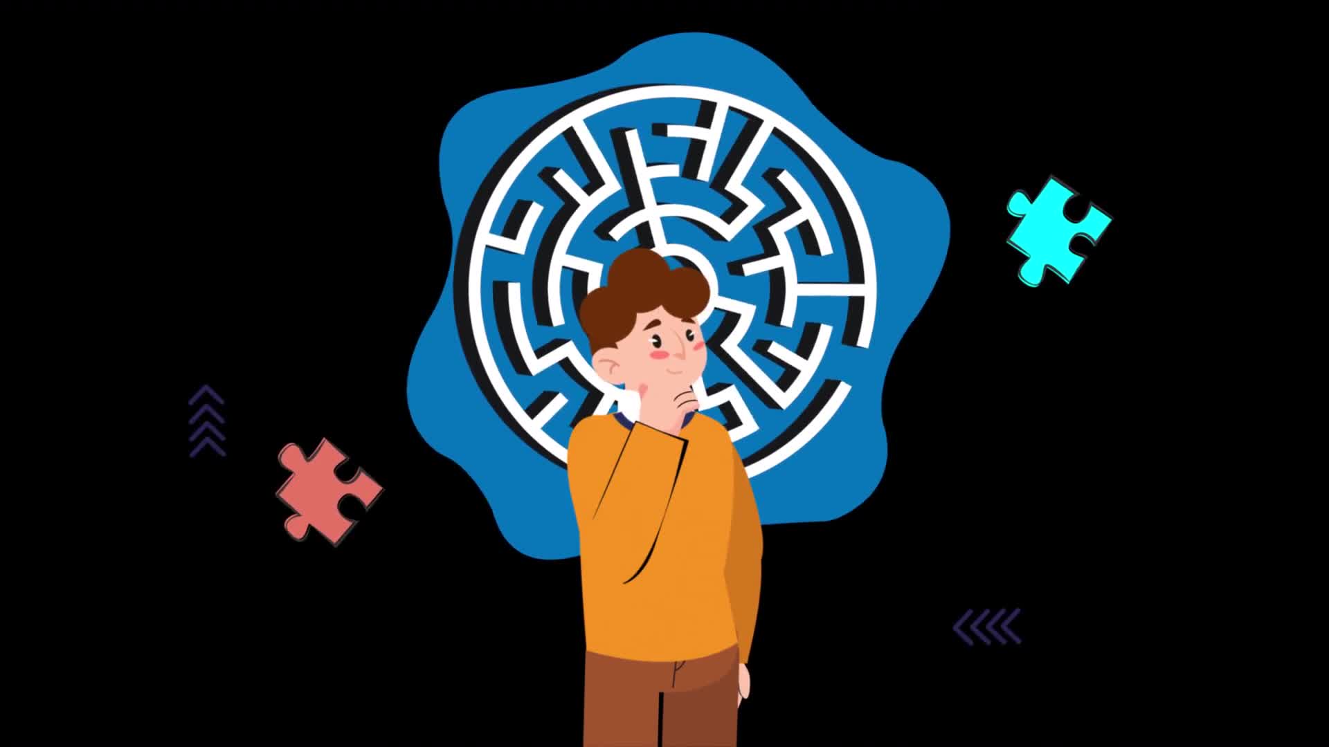 Man Thinking And Searching For A Solution On Alpha