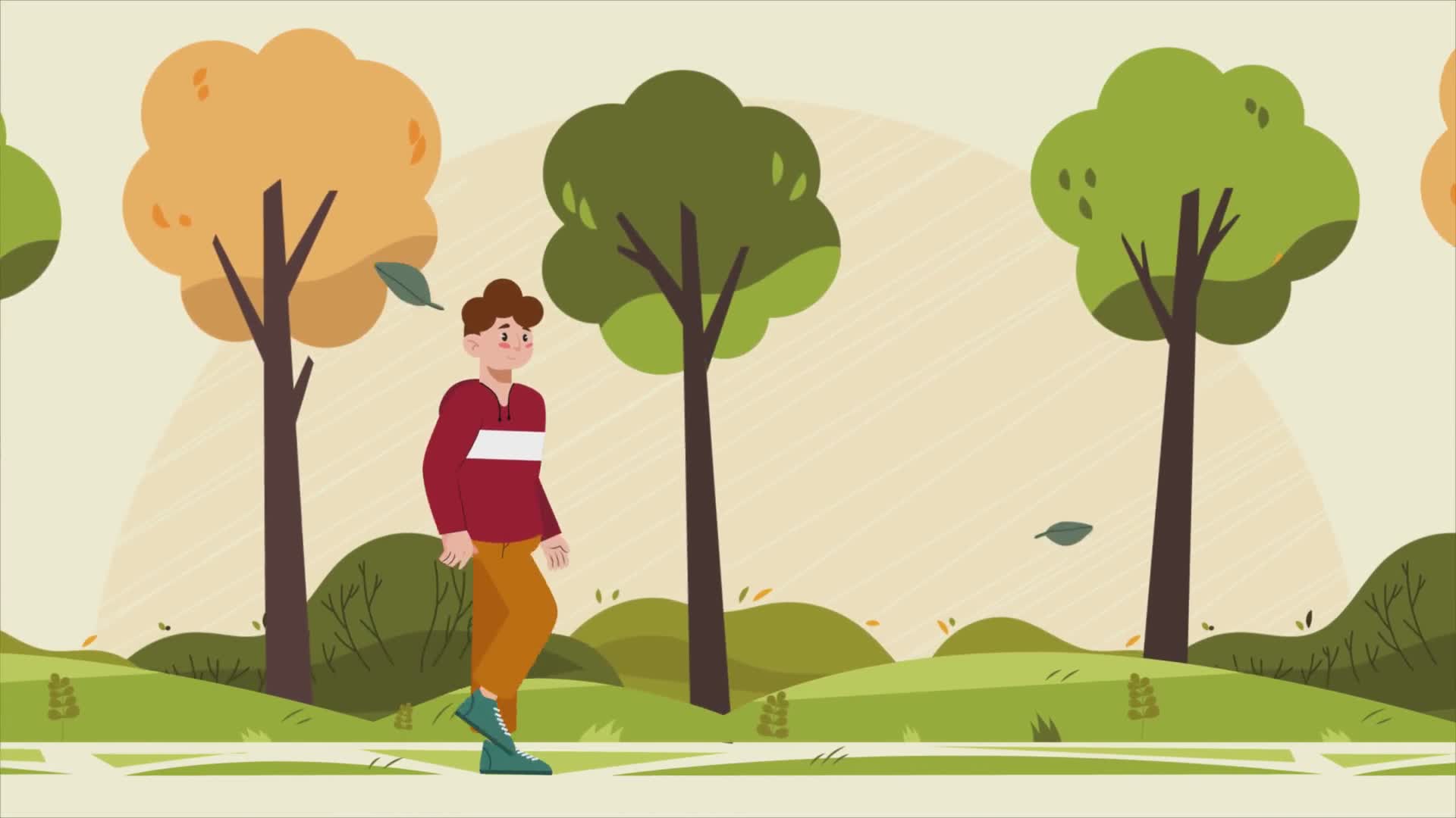 Man Walking In The Park