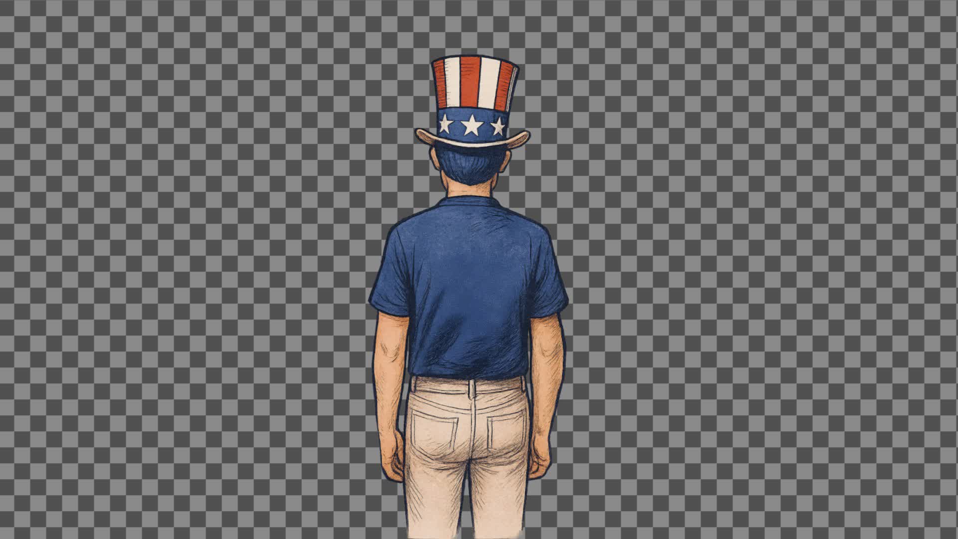 Man With USA Hat