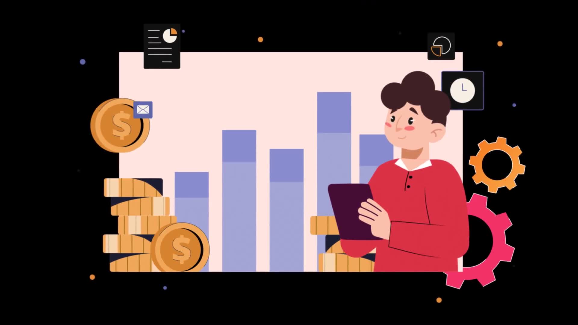 Man Working With Financial Charts On Alpha