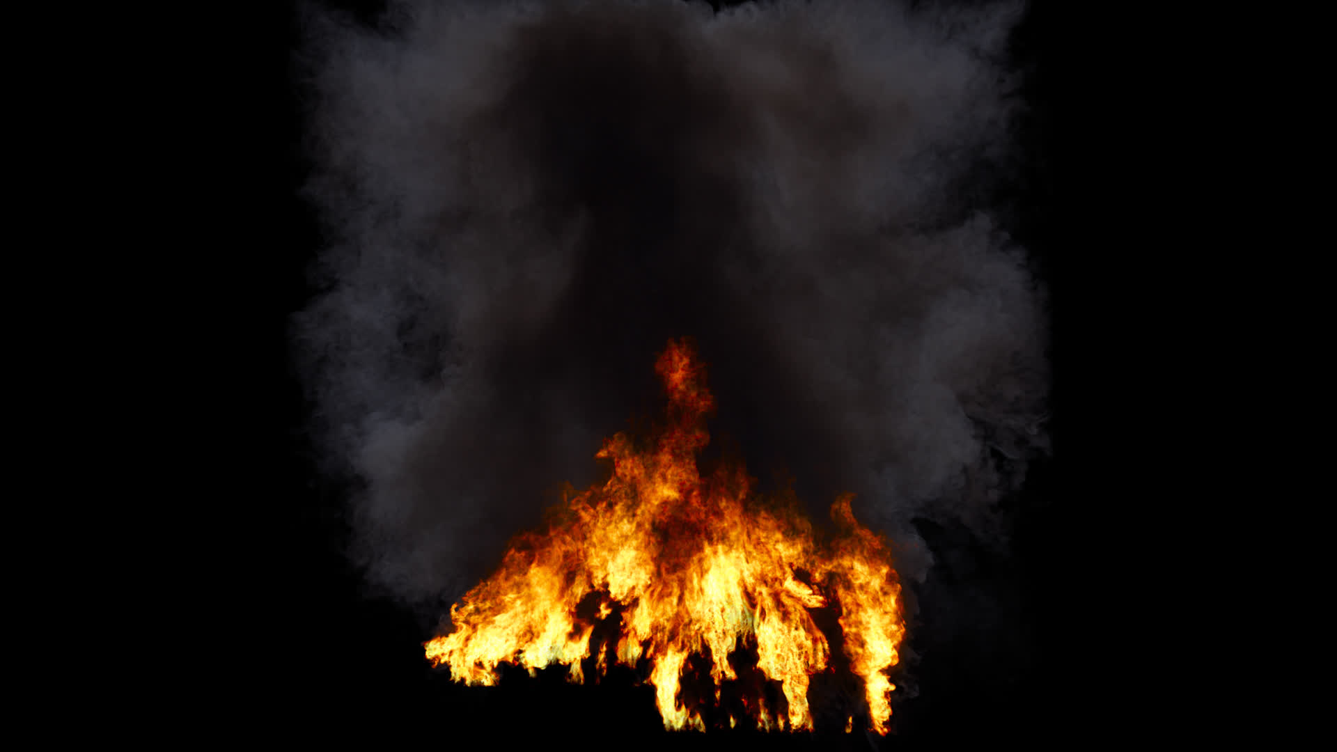 Massive Fire with Black Smoke On Alpha