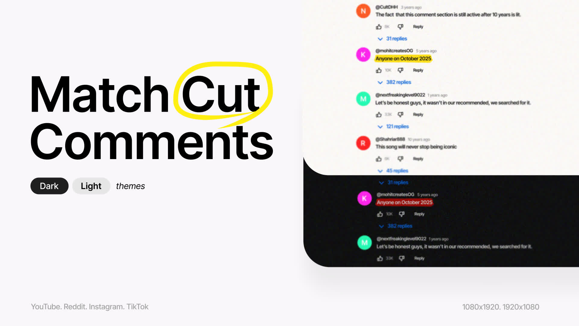 Match Cut Comments