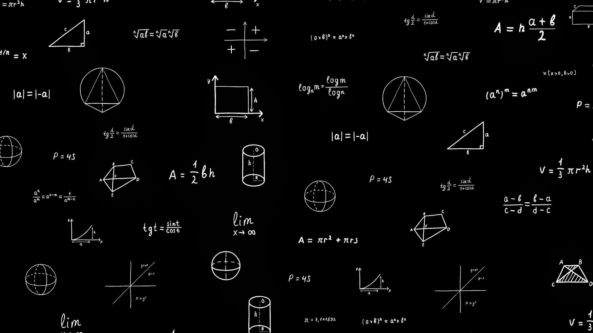 Math Formulas Transparent Loop