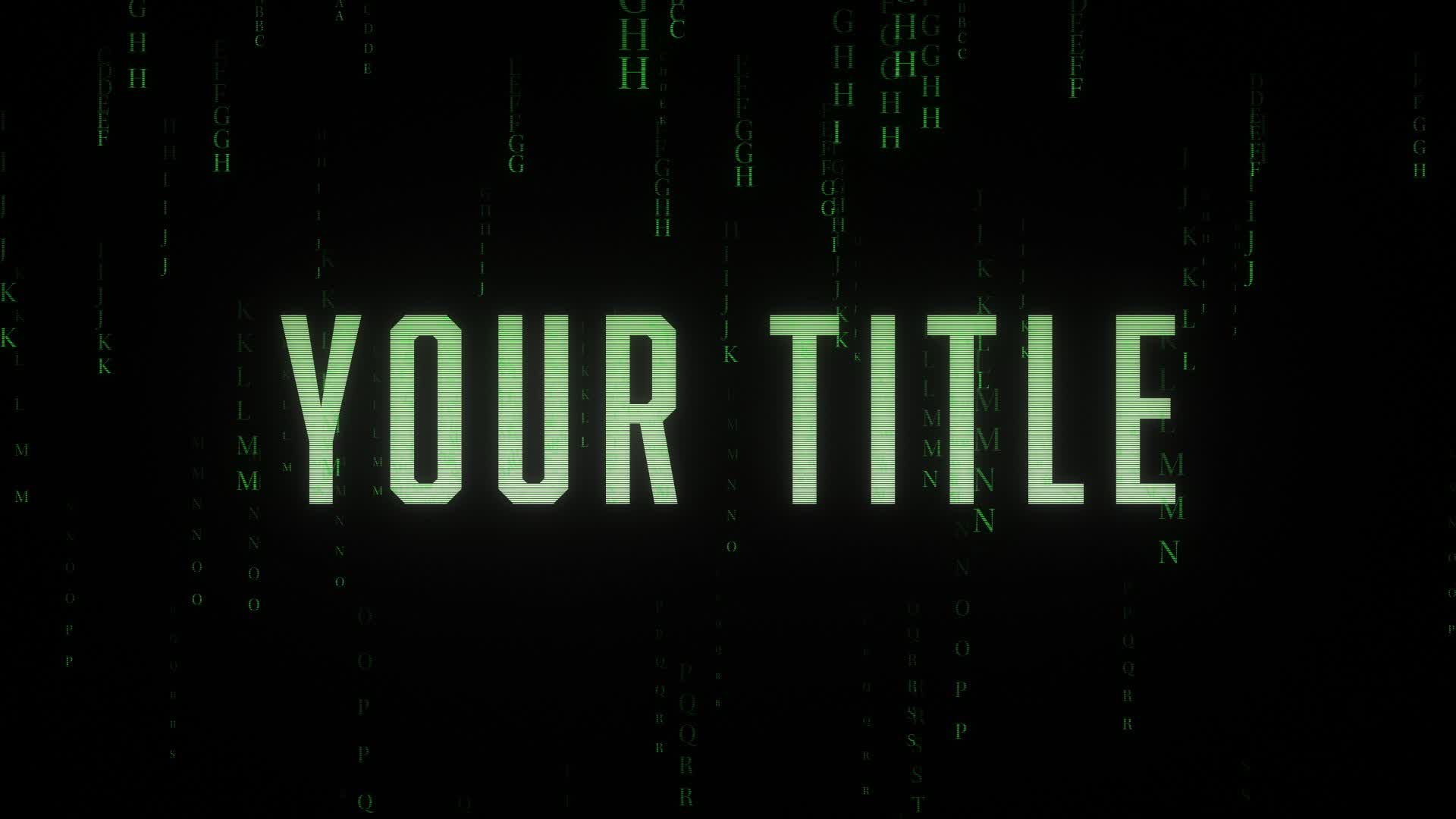 Matrix Letter Rain Title