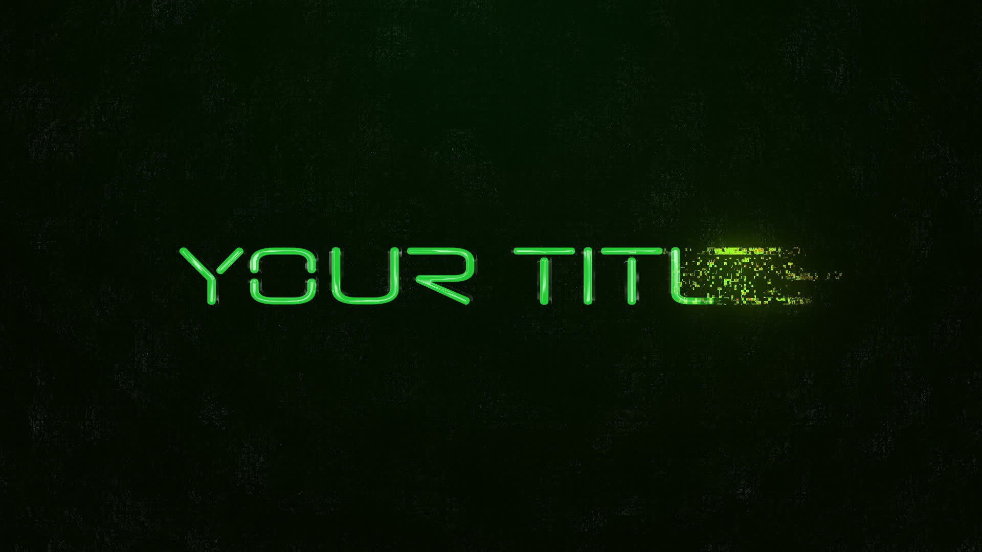 Matrix Neon Title Reveal