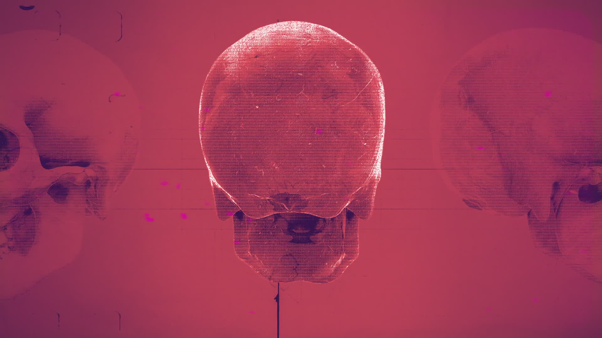 Medical Chart Skull Red