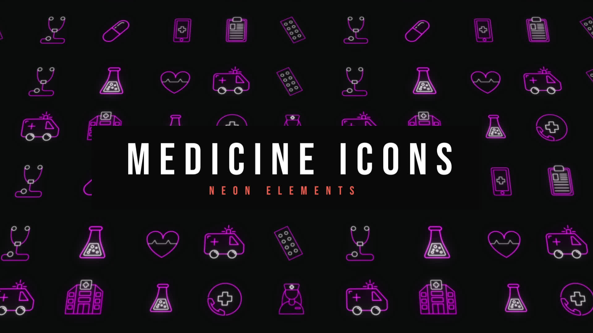 Medicine Neon Icons
