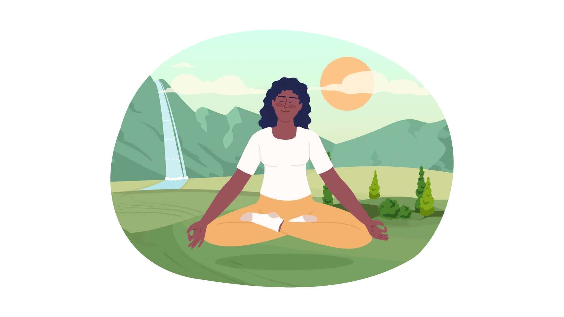 Meditating Floating Women Loop