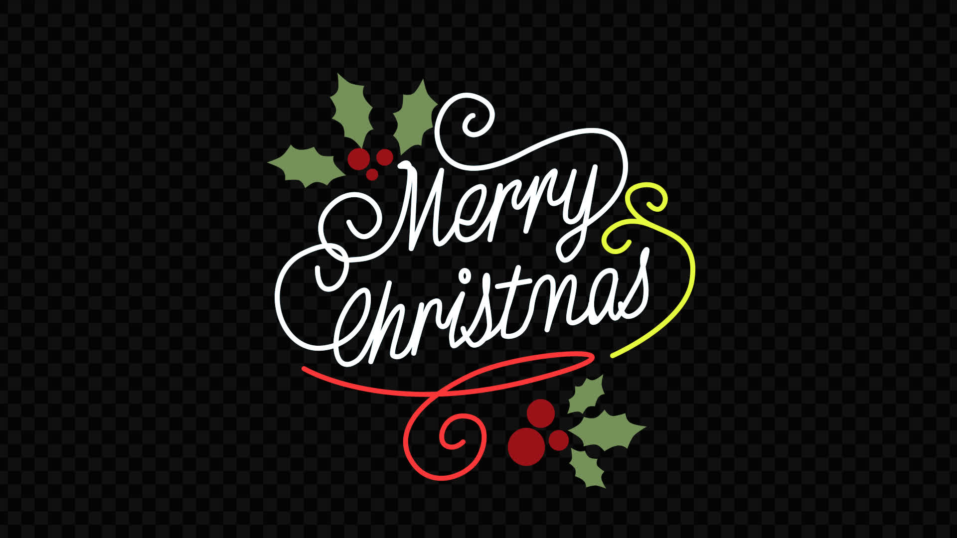 Merry Christmas Floral Title on Alpha