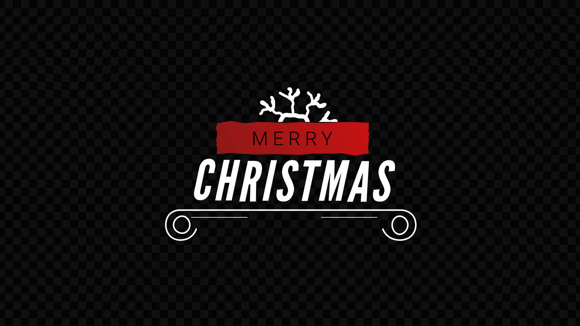 Merry Christmas Snow Flake Title on Alpha