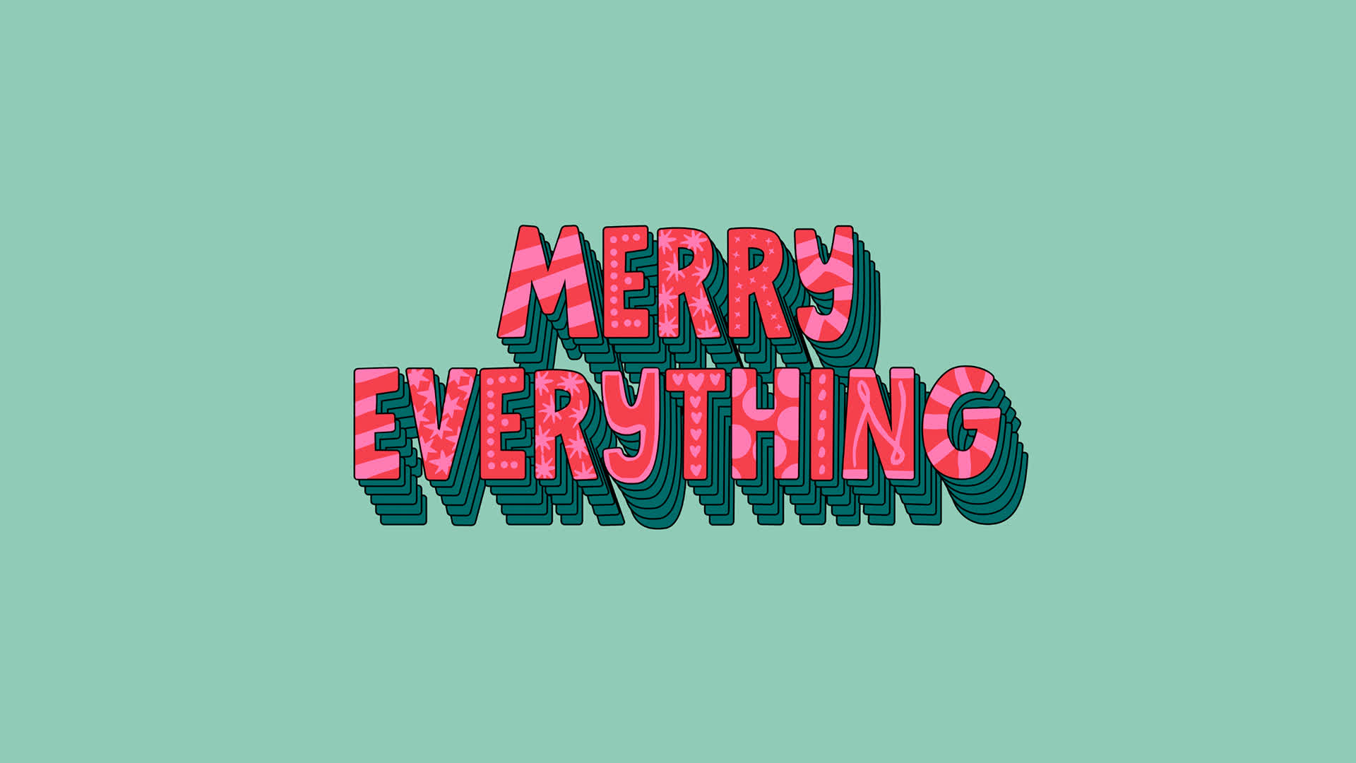 Merry Everything Christmas Type Text