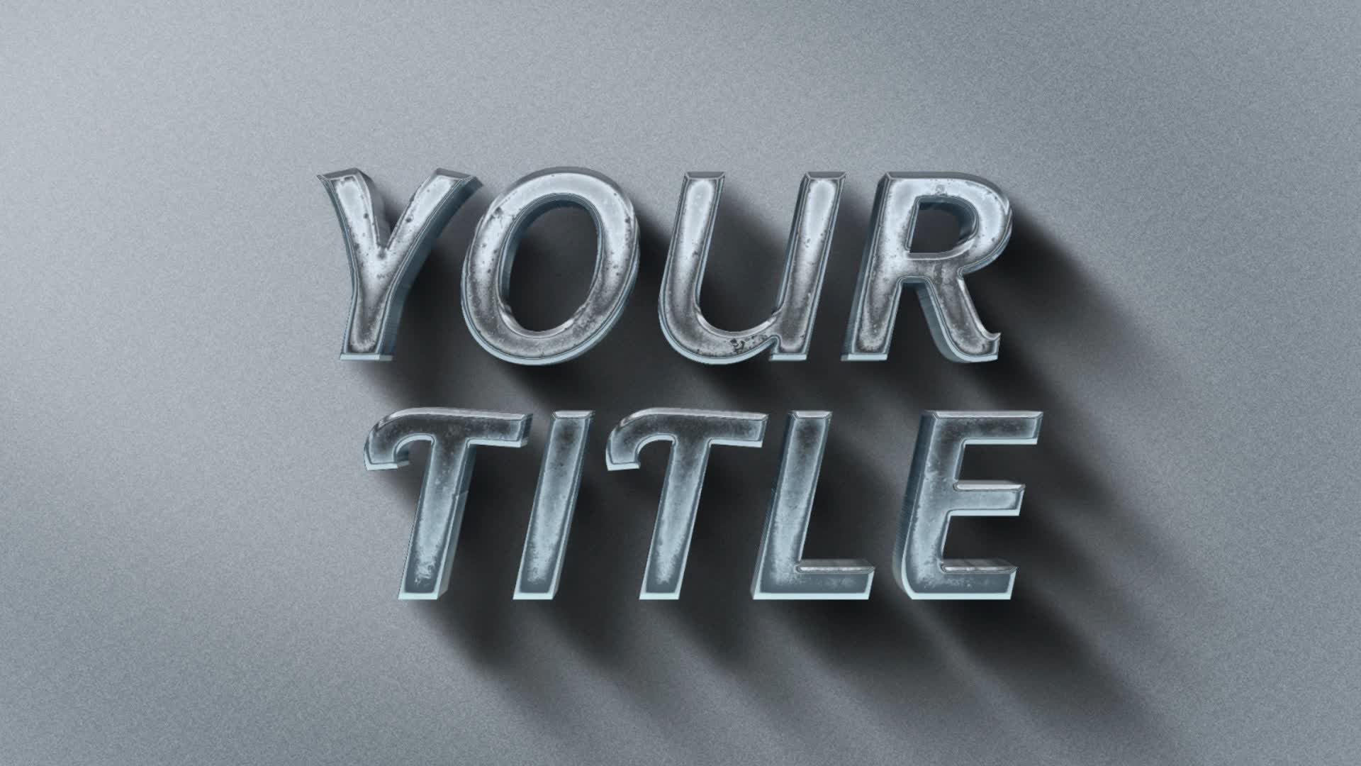 Metal Reflective Text Title