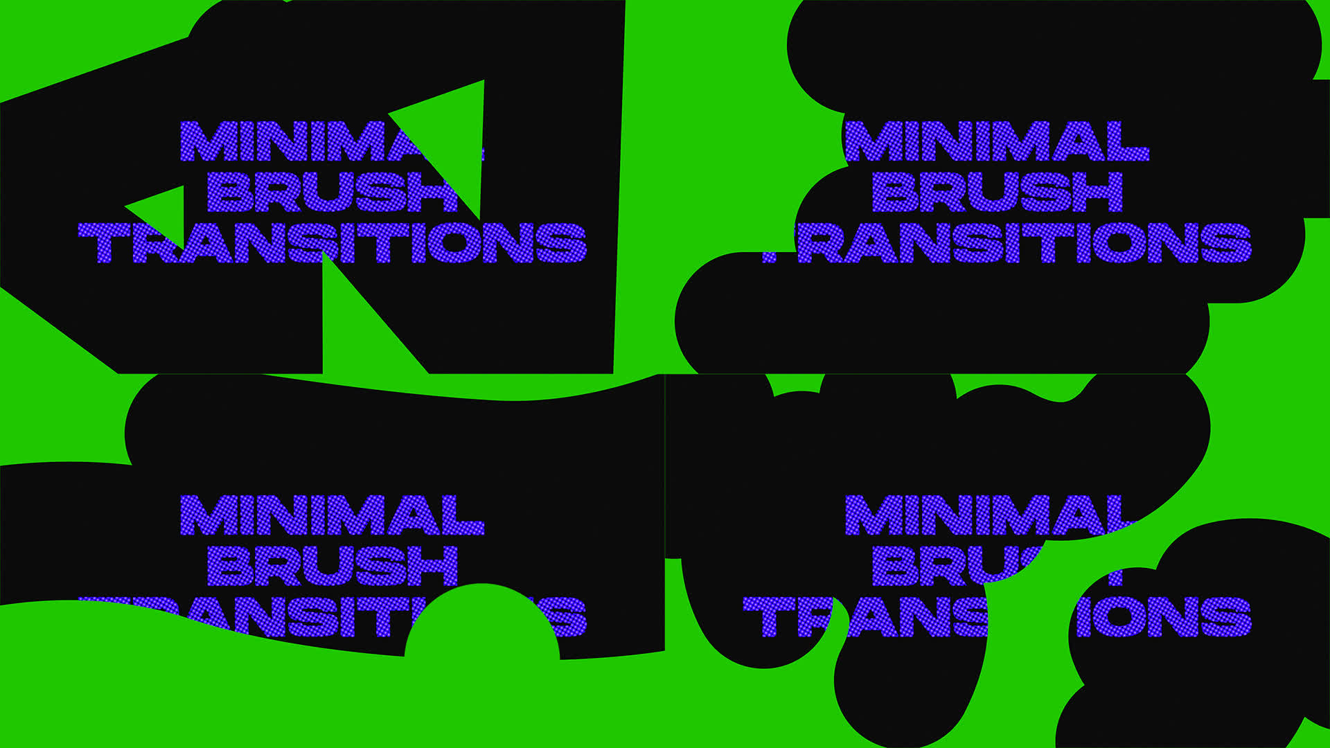 Abstract Green Brush Transitions