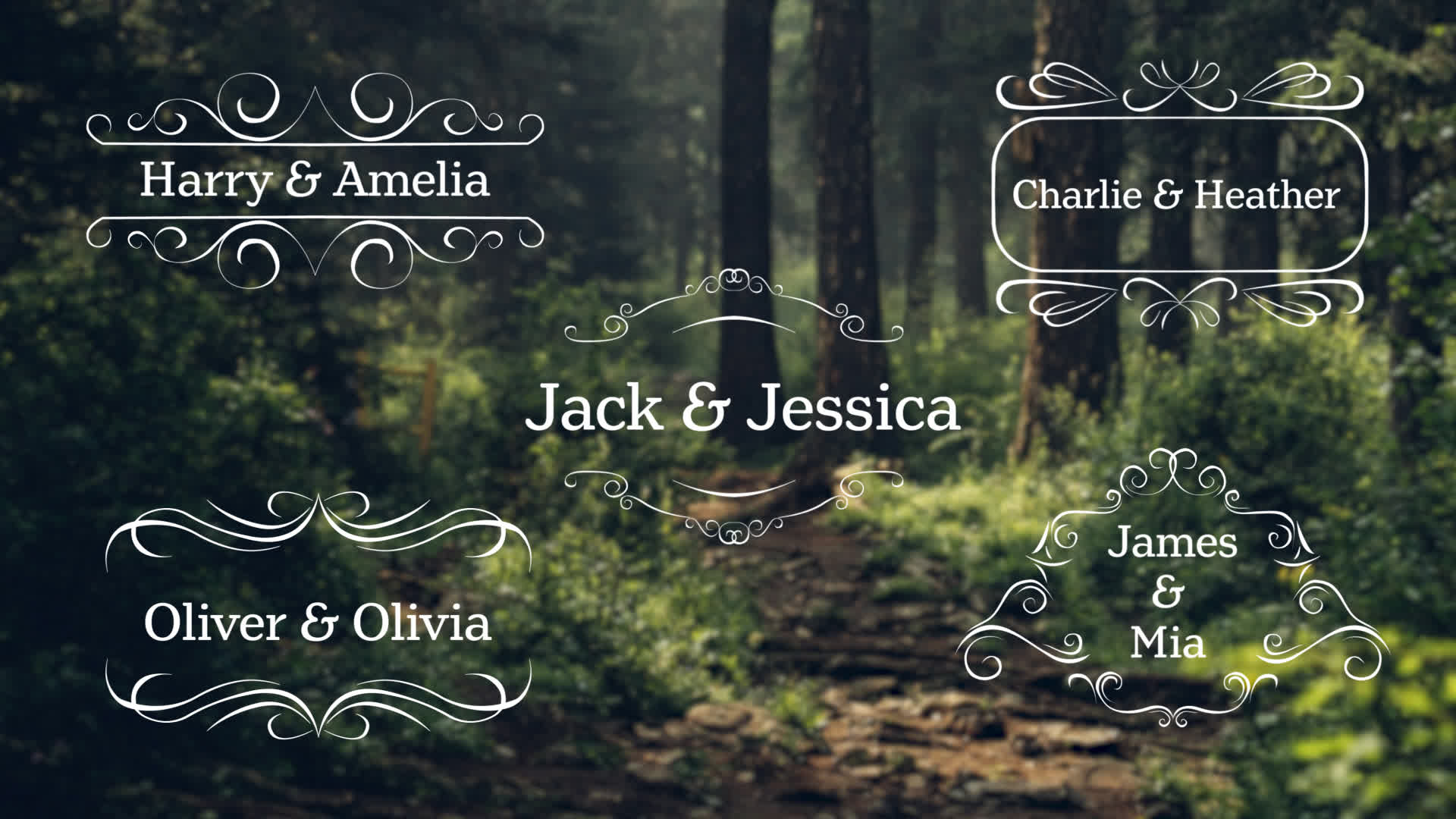 Minimal Elegant Wedding Titles