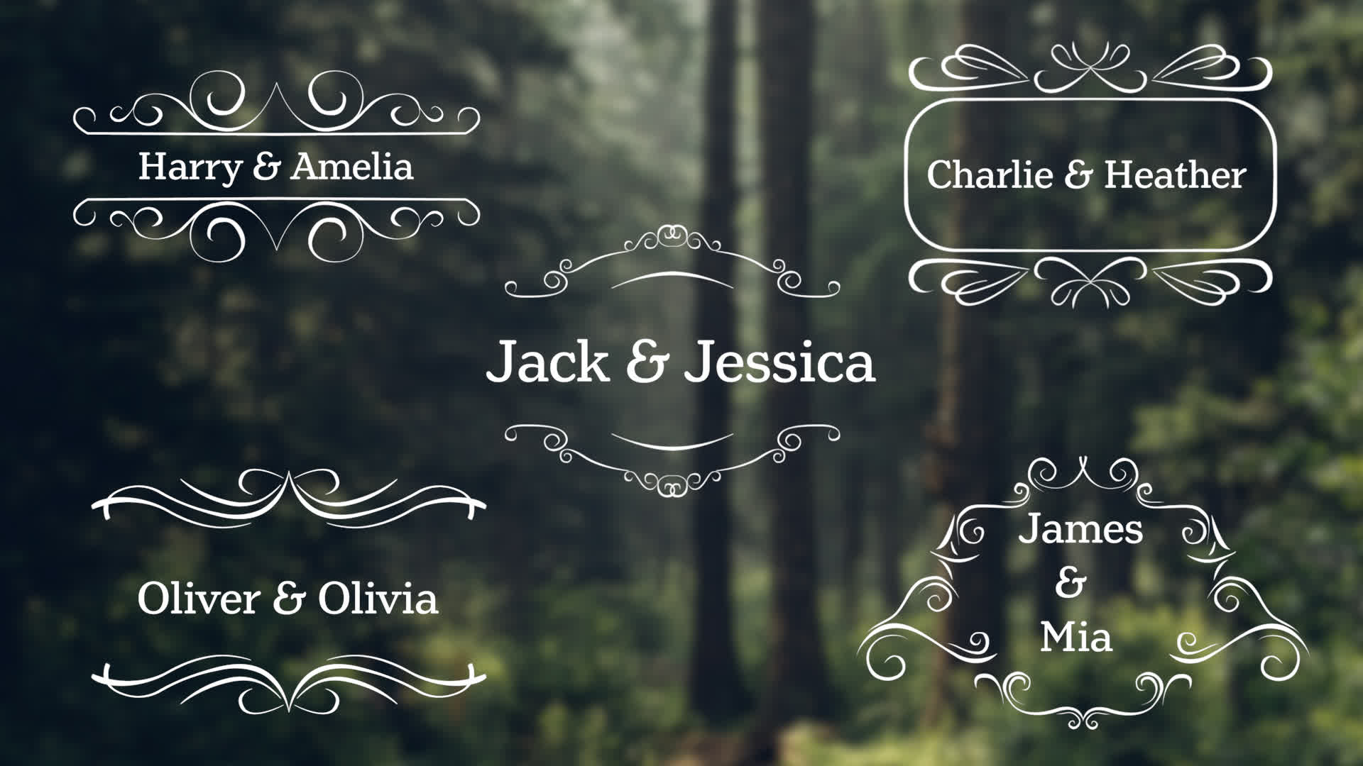 Minimal Elegant Wedding Titles