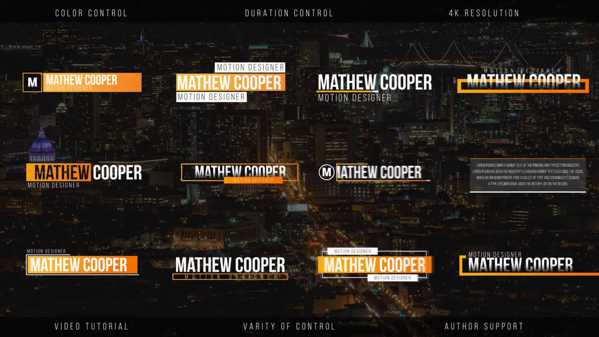 Minimal Lower Thirds Yellow