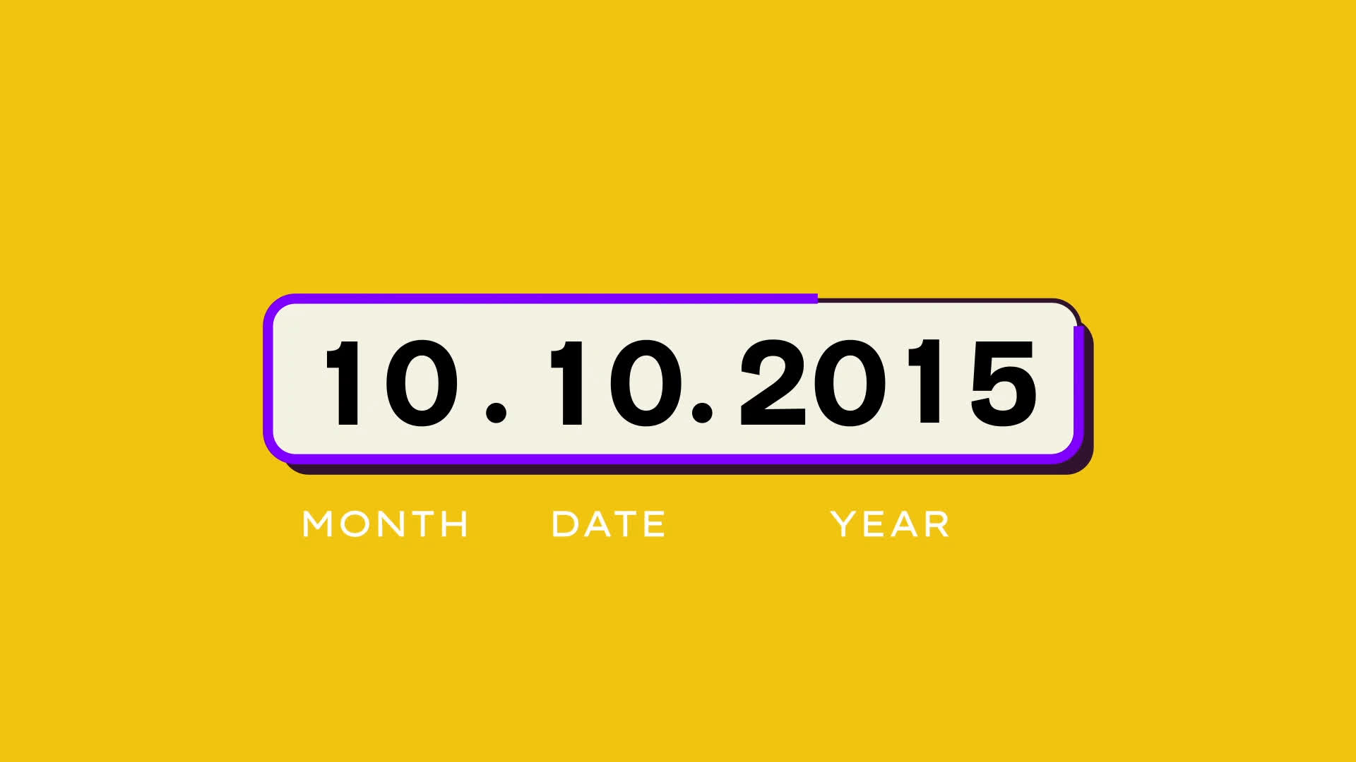 Minimalist Geometric Slab Date Counter
