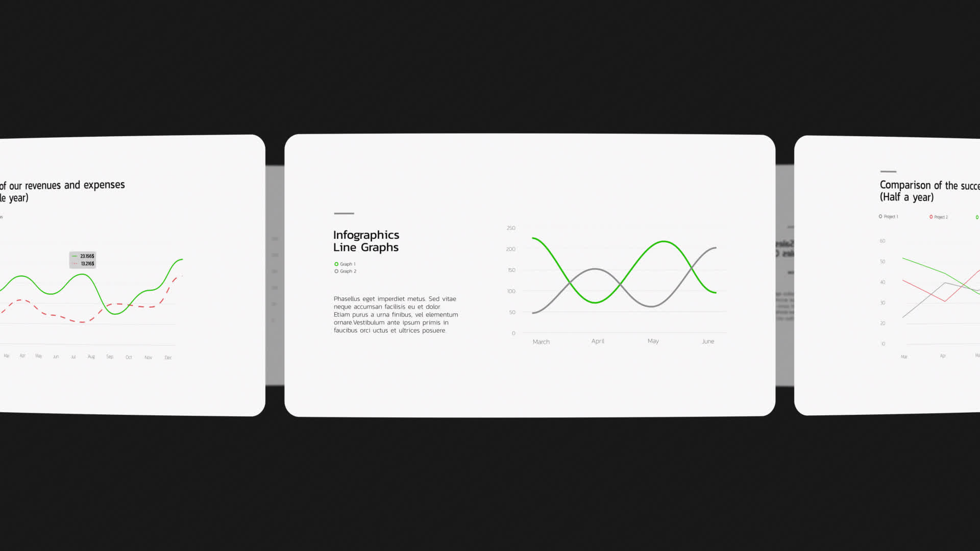 Minimalist Line Graph Infographics Line Graphics