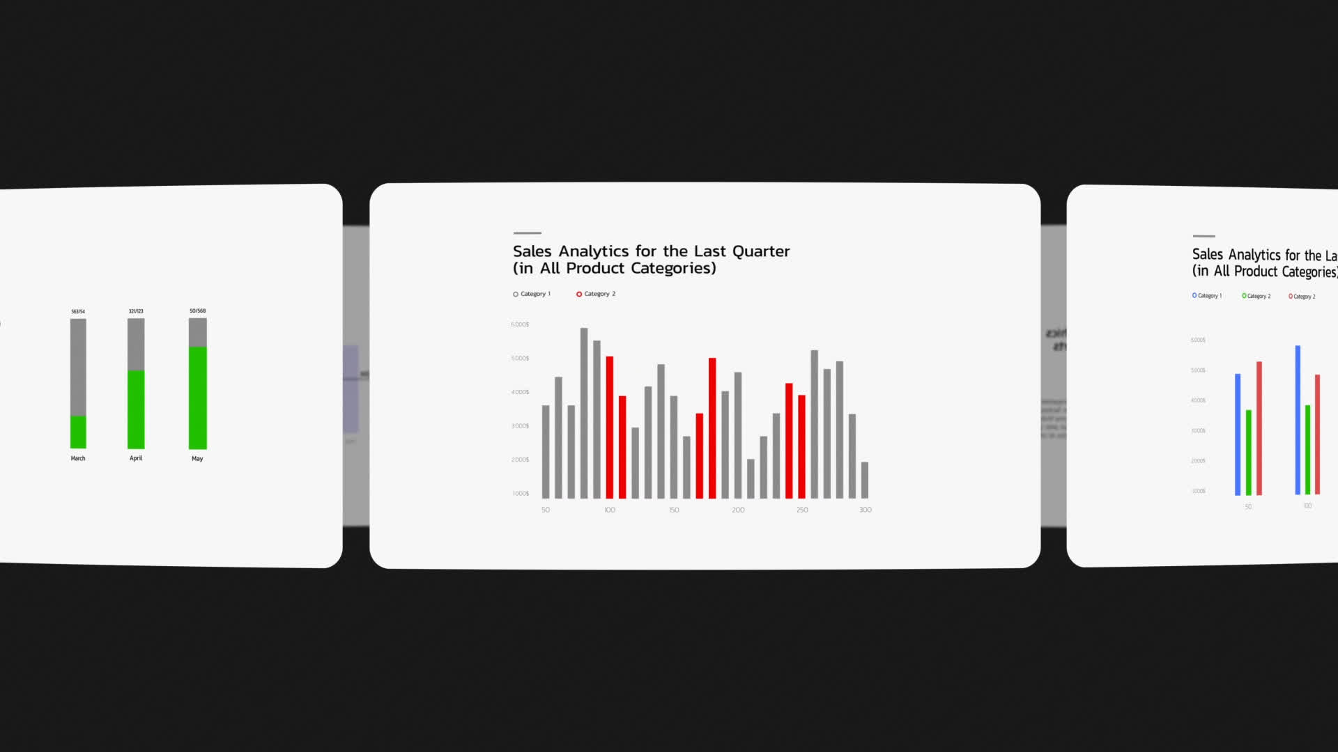 Minimalistic Infographics Bar Charts
