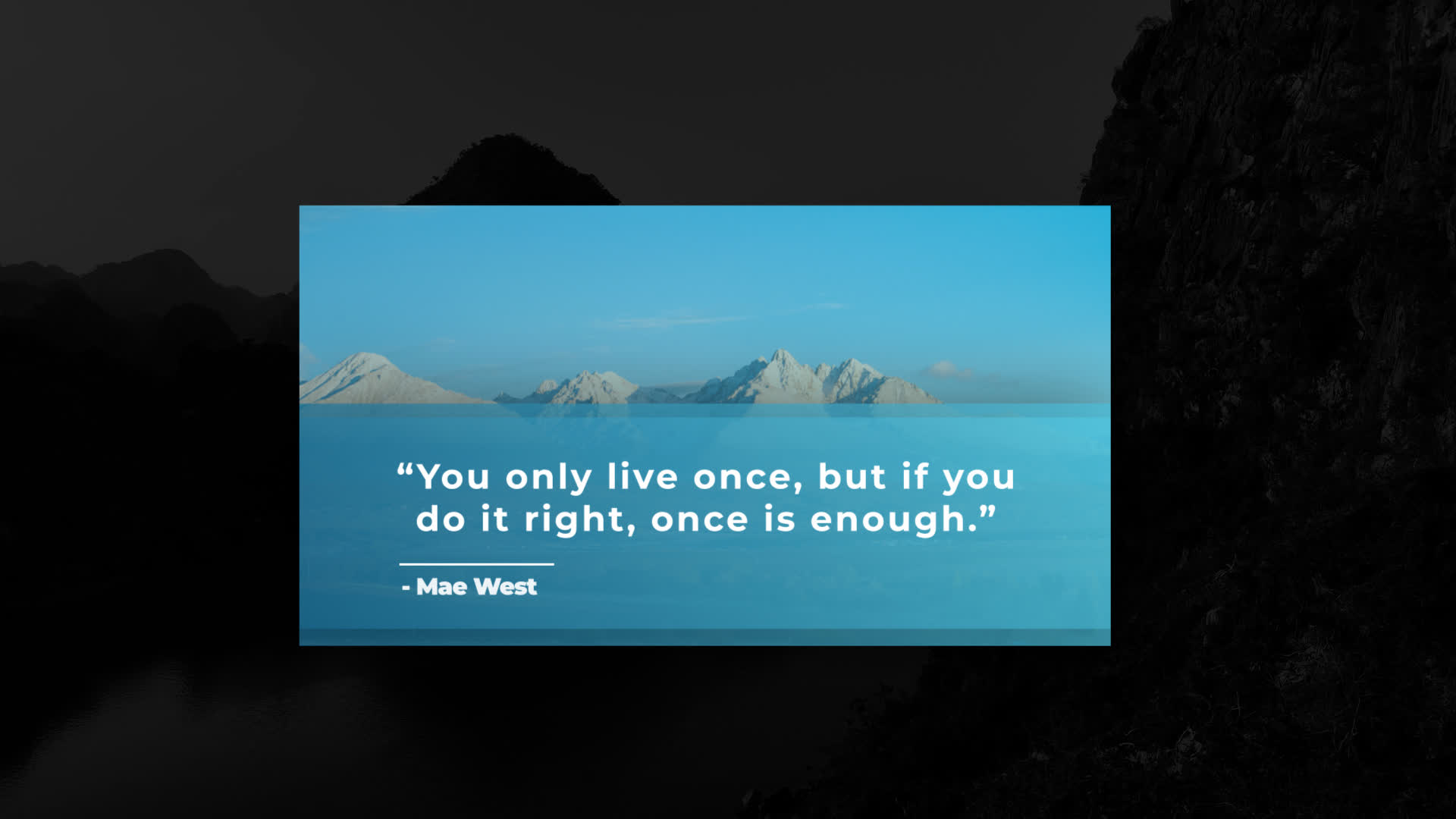 Minimalistic Quote Title