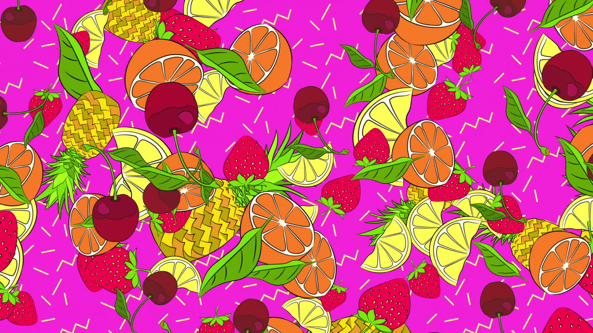 Mixed Fruit On Pink
