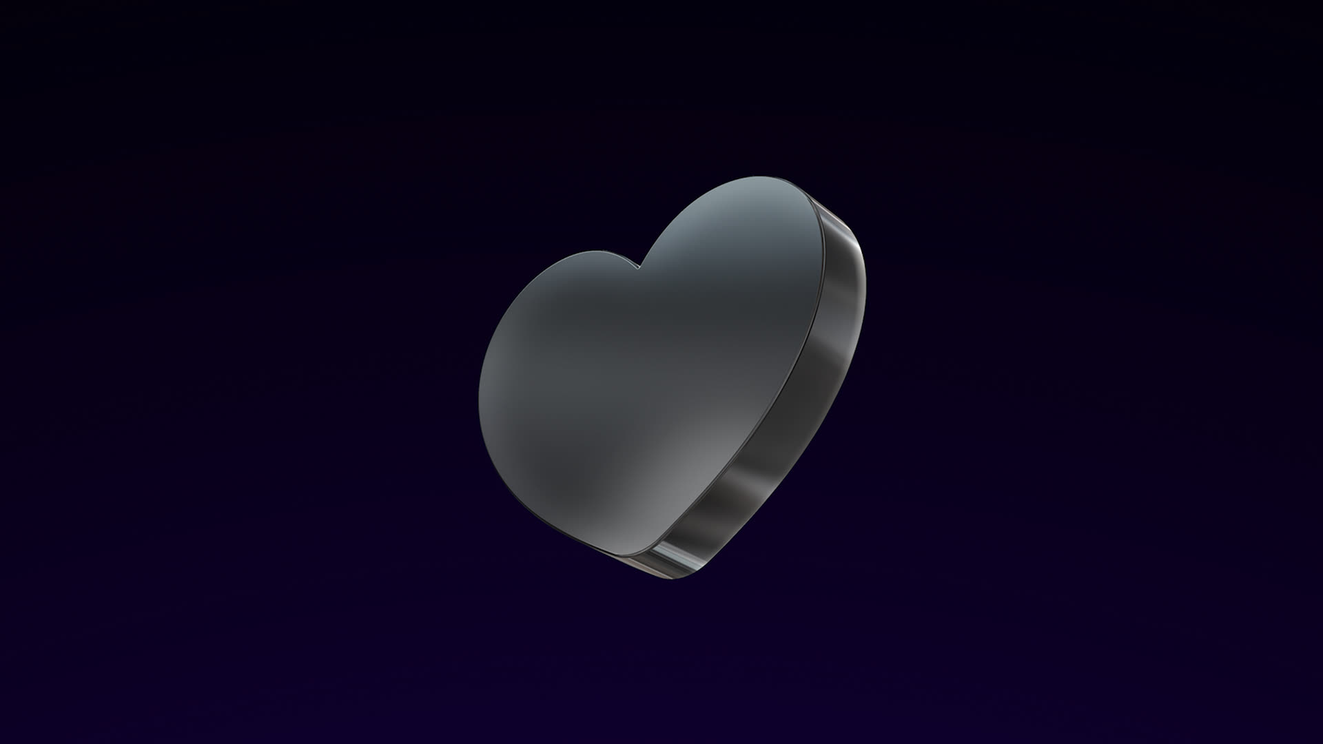 Modern 3D Metallic Y2K Shape Loop Heart
