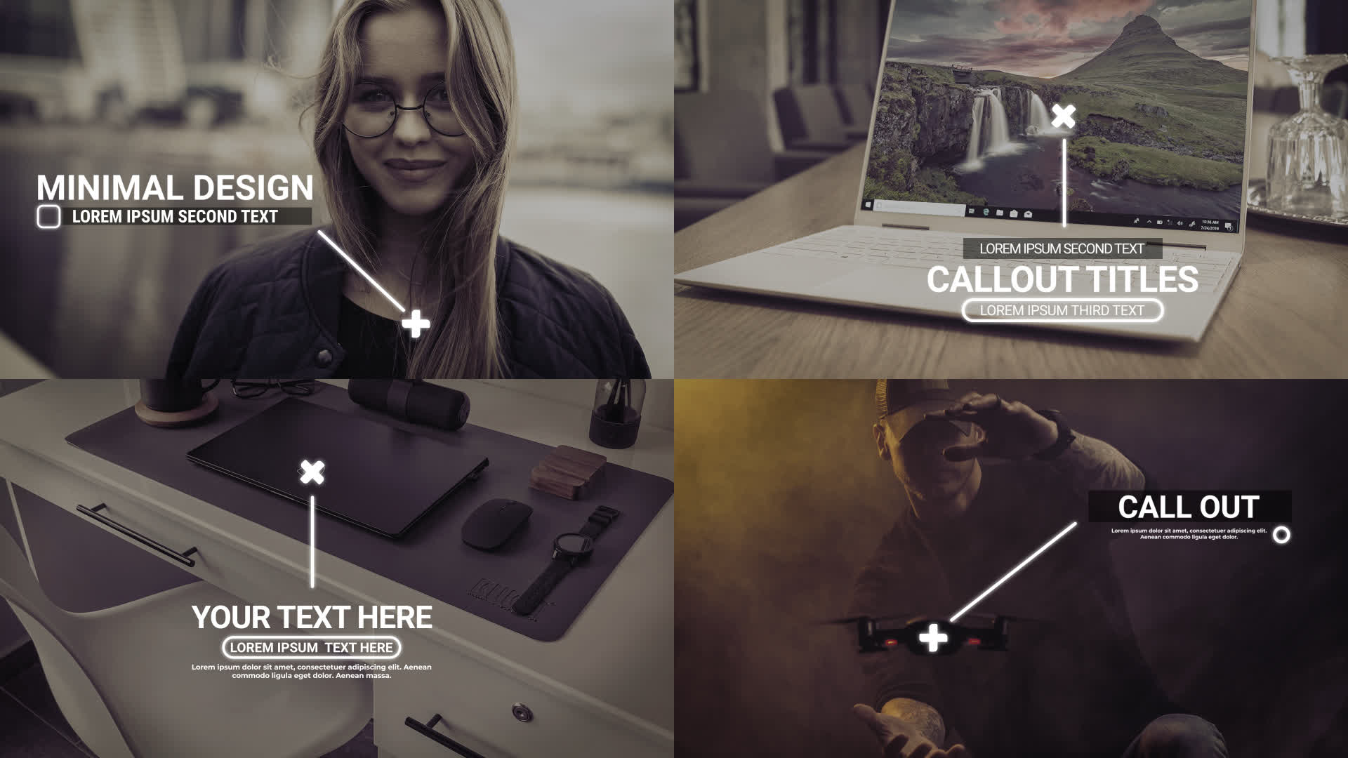 Modern Callout Titles Set