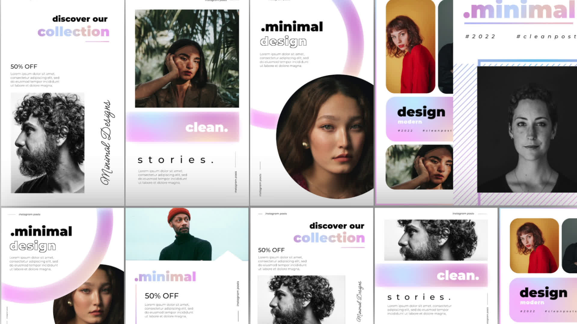 Modern Minimalist Posts And Stories