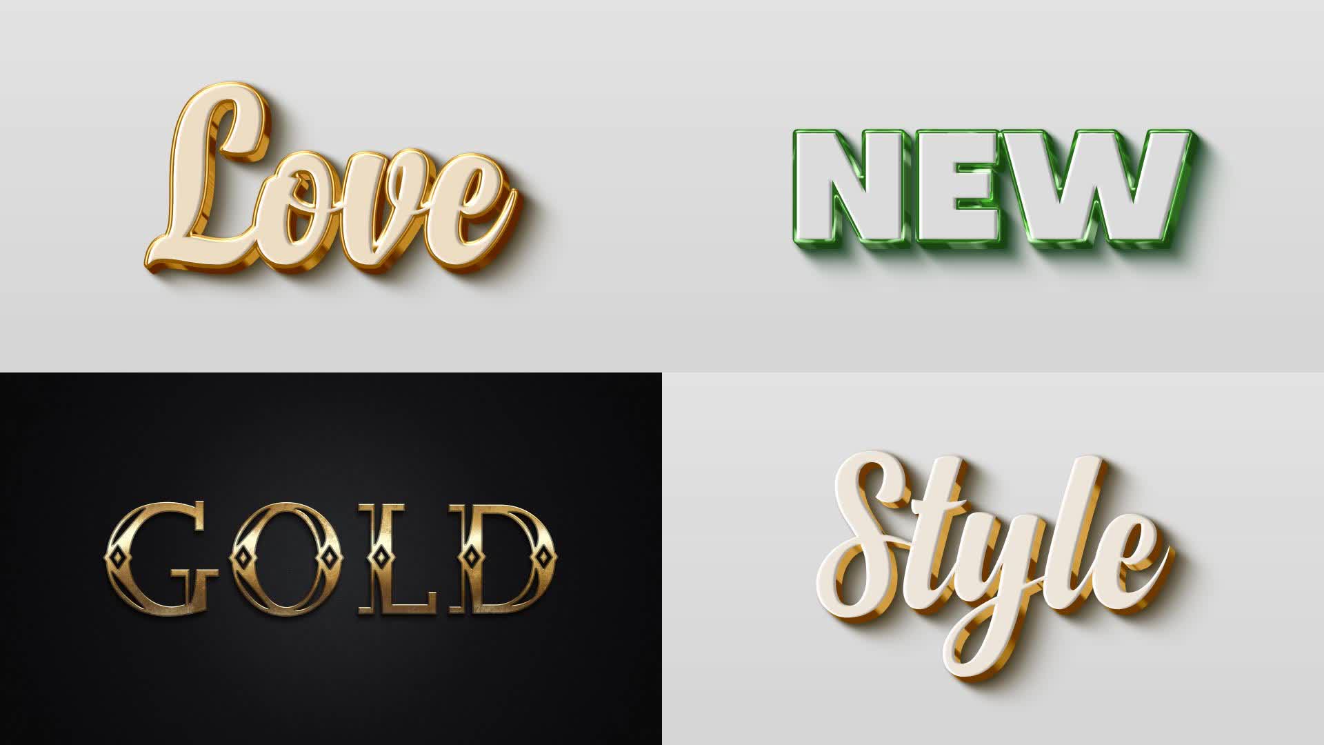 Modern Premium Text Effects