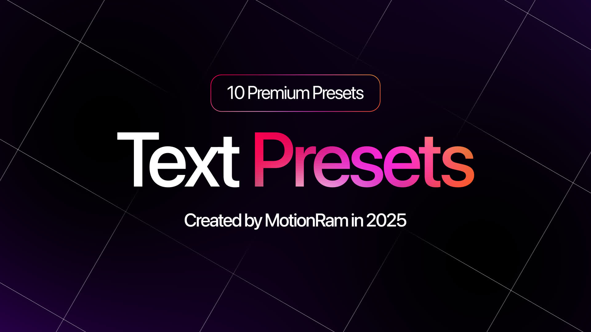 Modern Text Presets