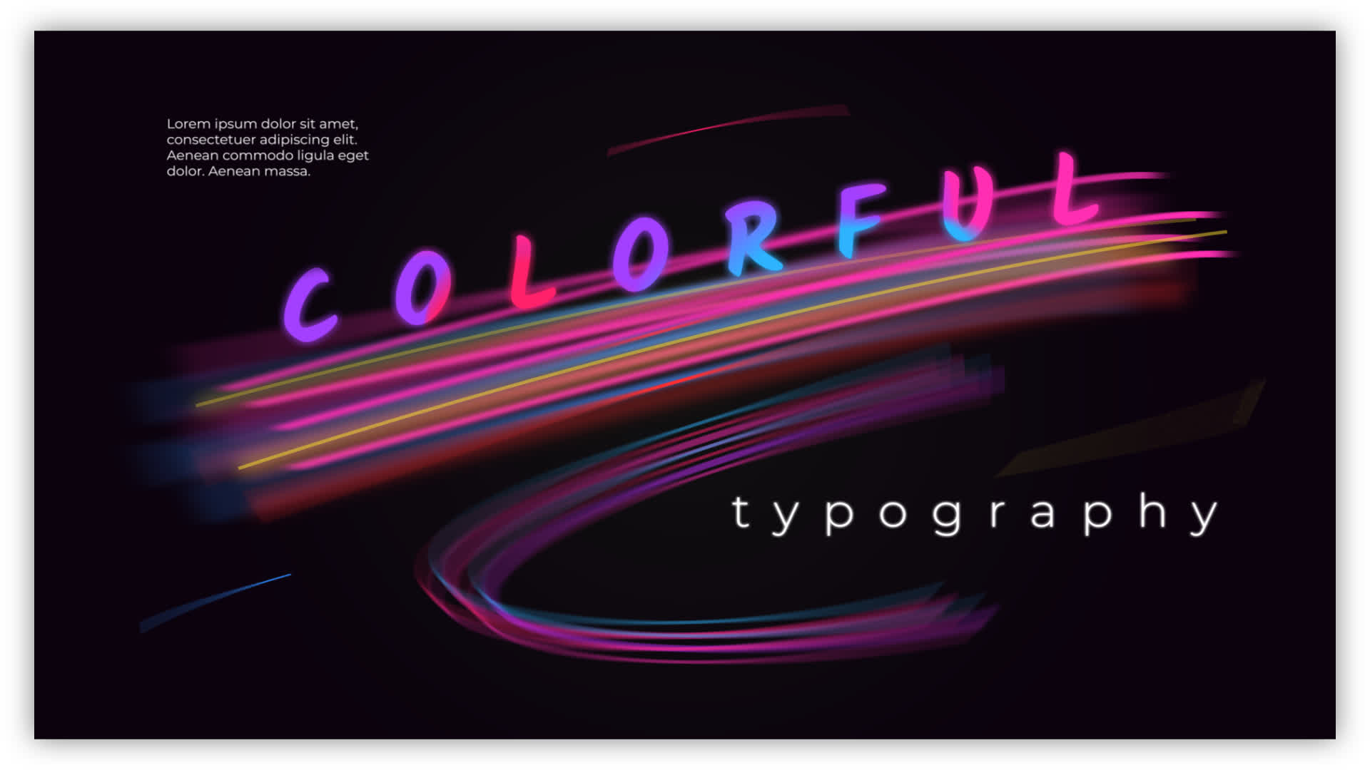Modern Vibrant Typography
