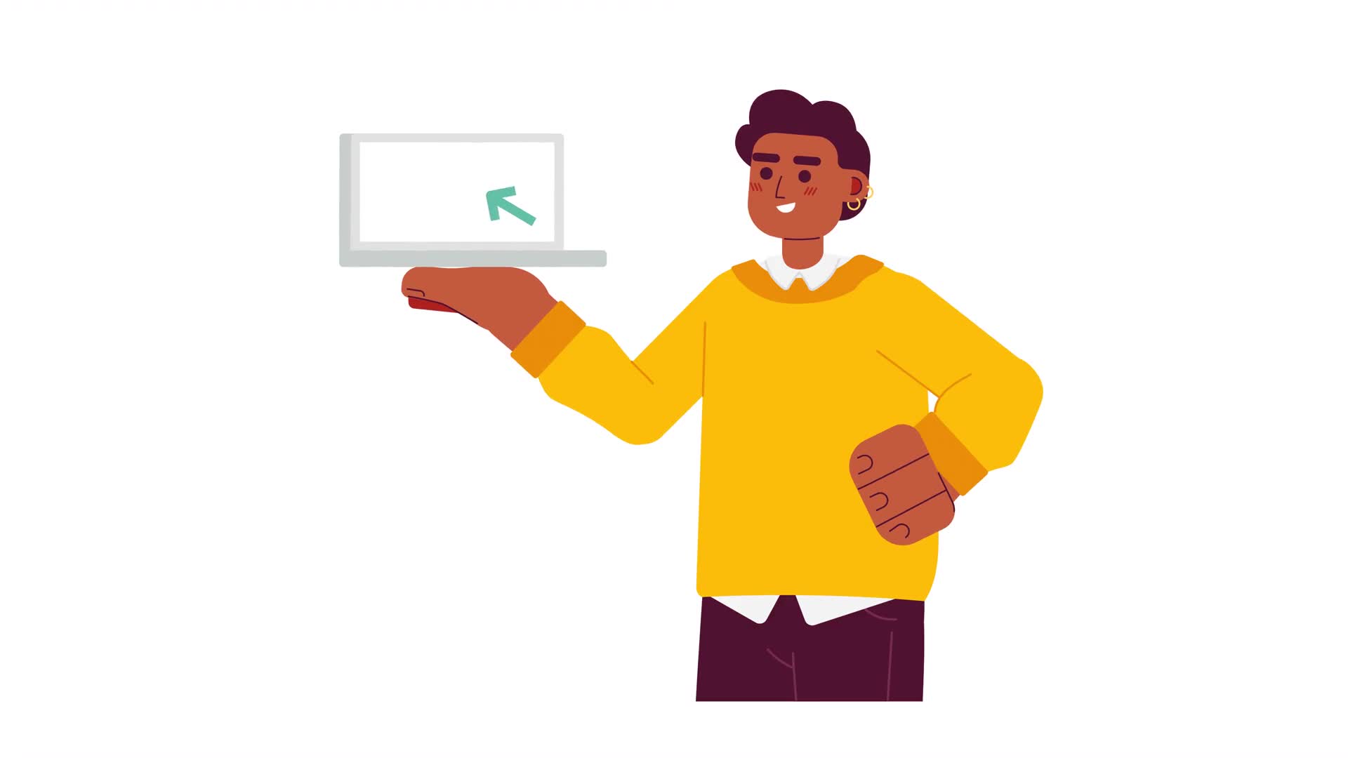 Monitoring trends cartoon animation