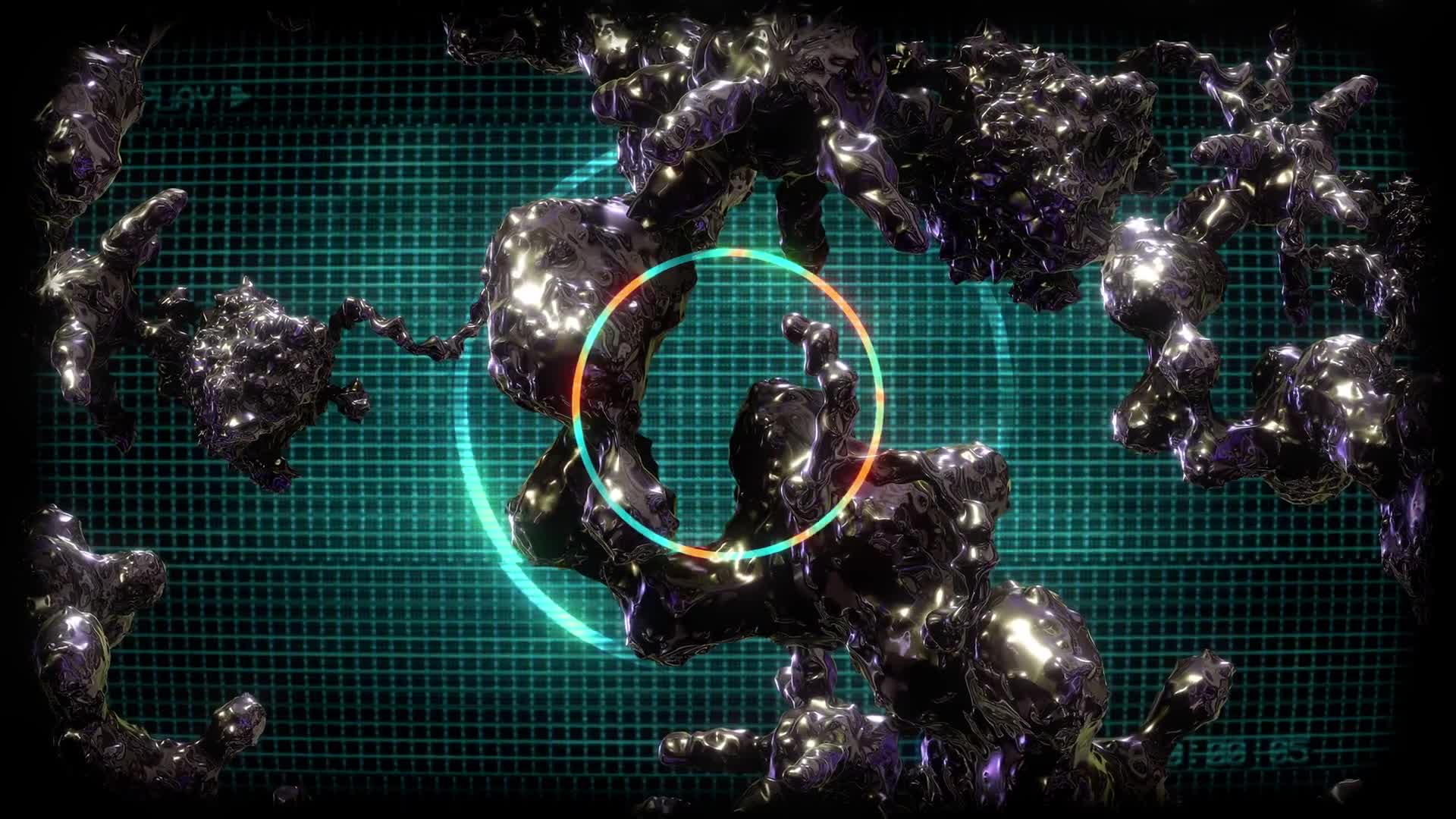 Morphing Biology Cells Glitch Screen