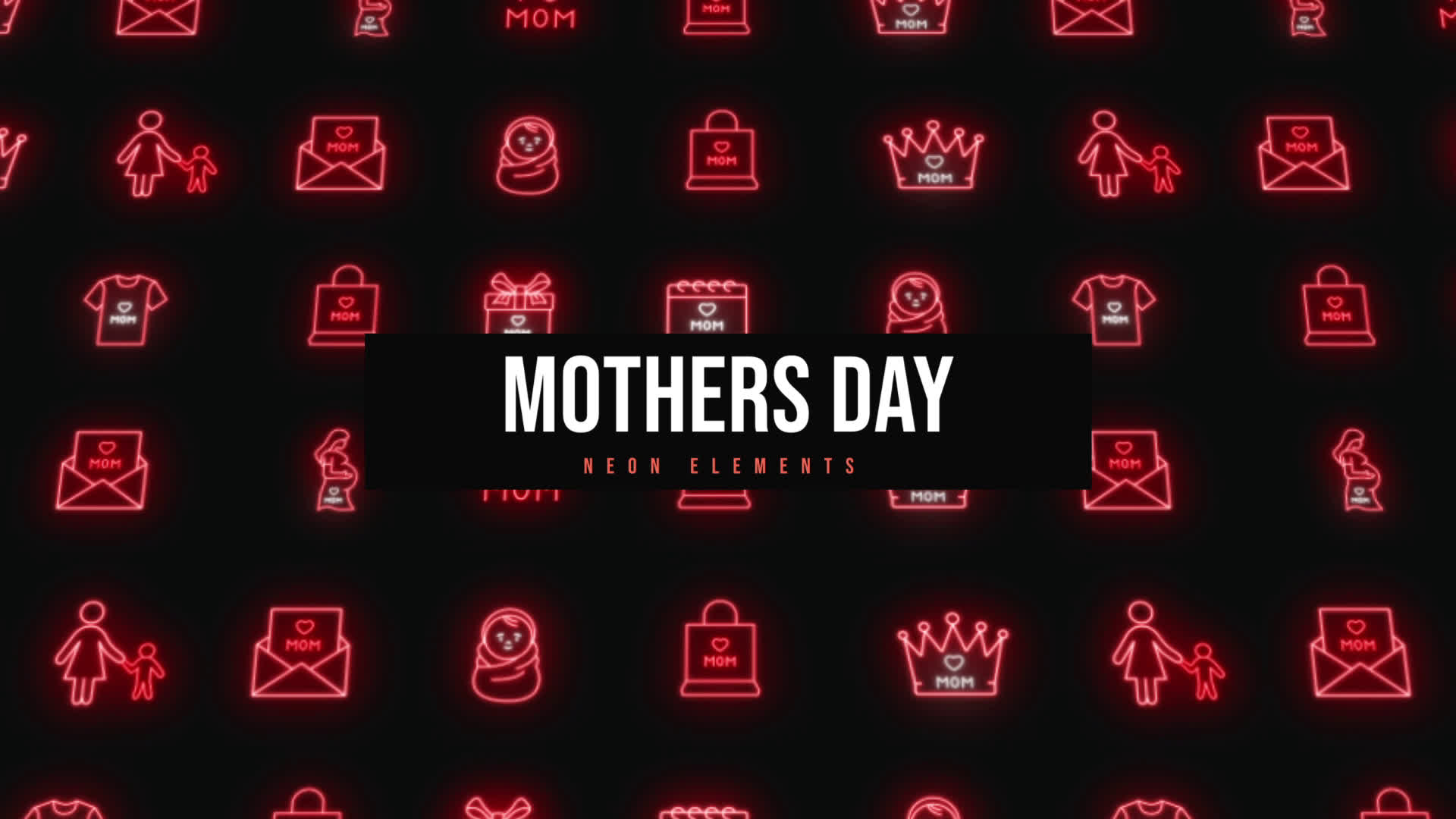 Mother's Day Neon Icons