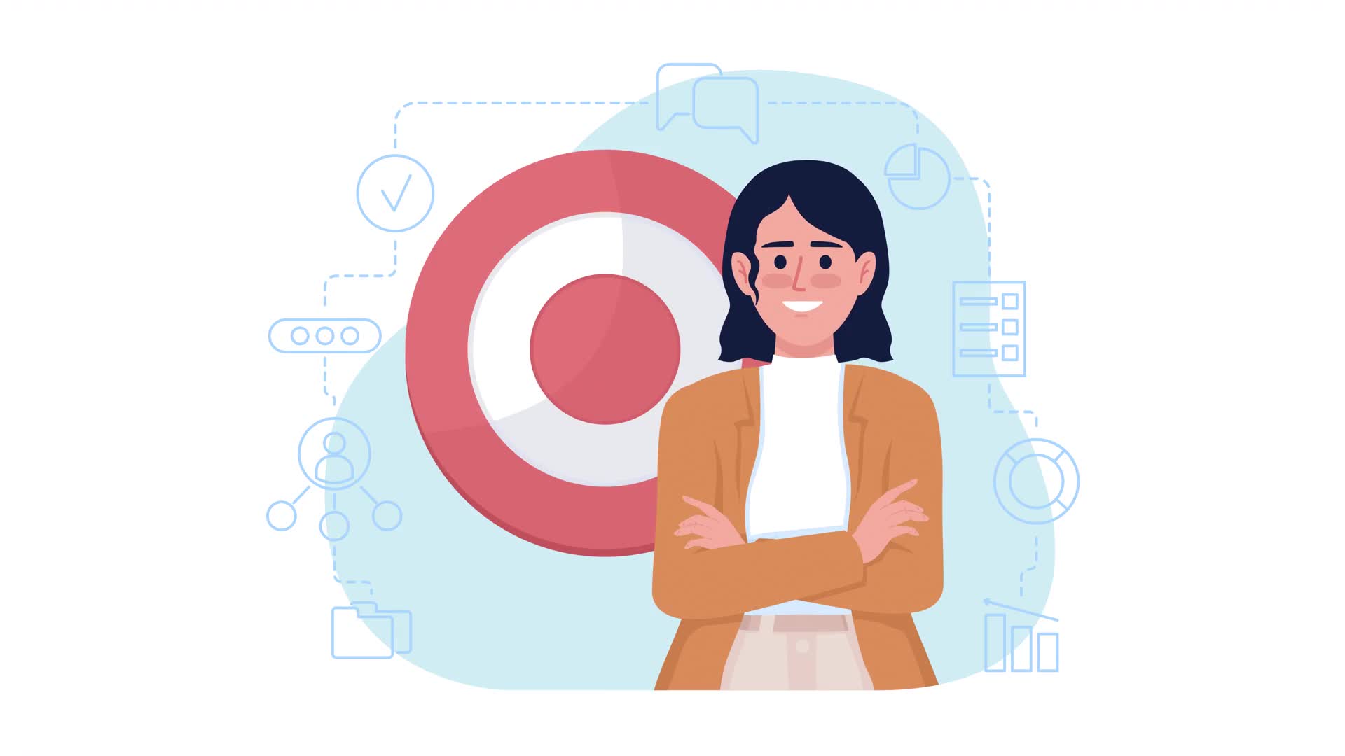 Motivated Female Employee Goal Setting
