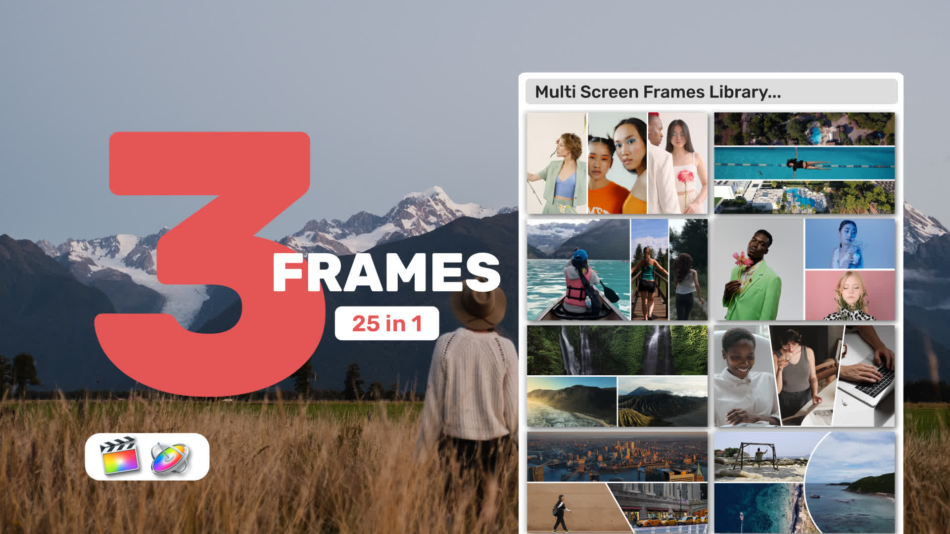 Multi Screen Frames Library three