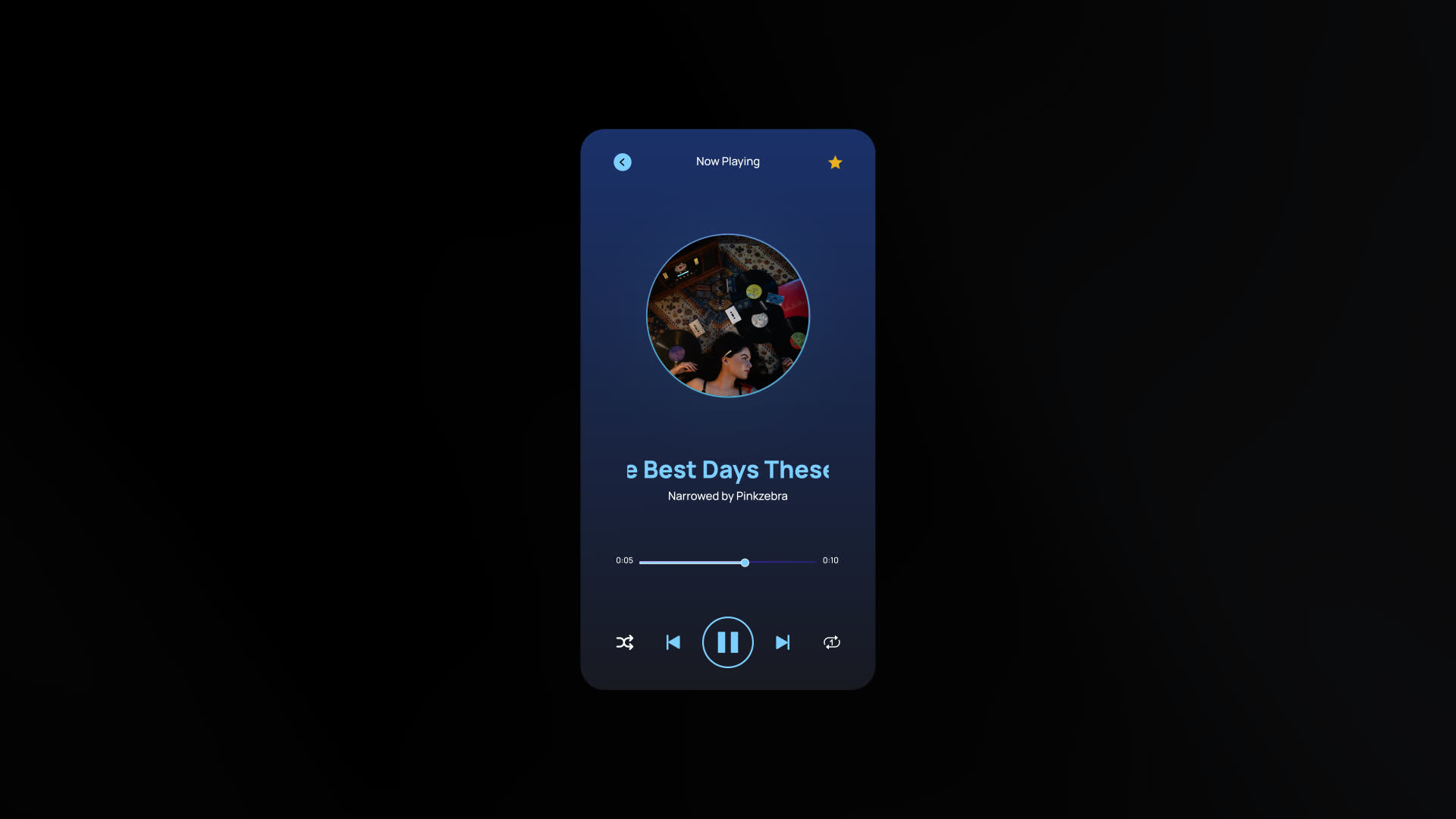 Music Playback Interface Animation