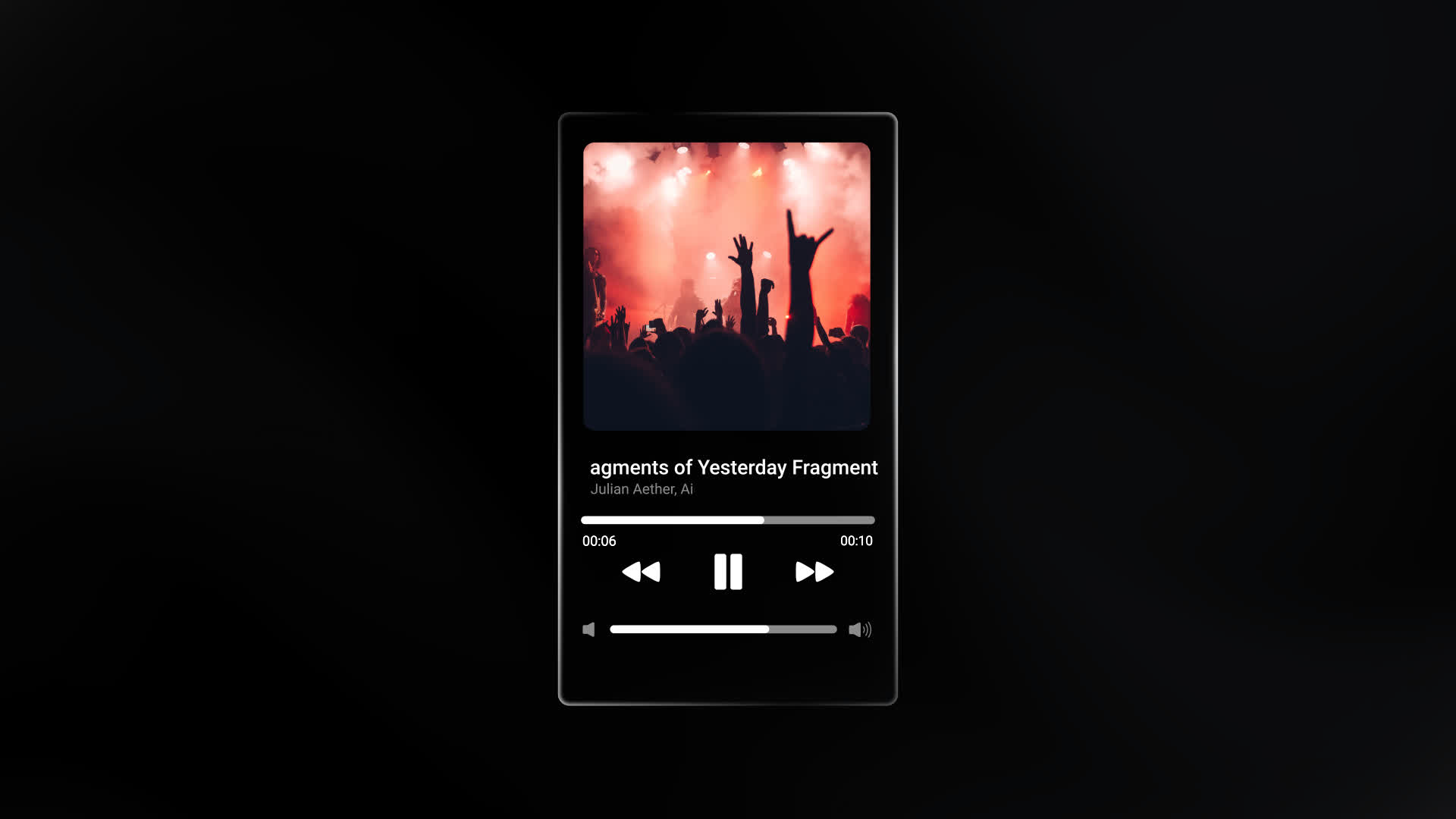 Music Player Glass Effect Interface